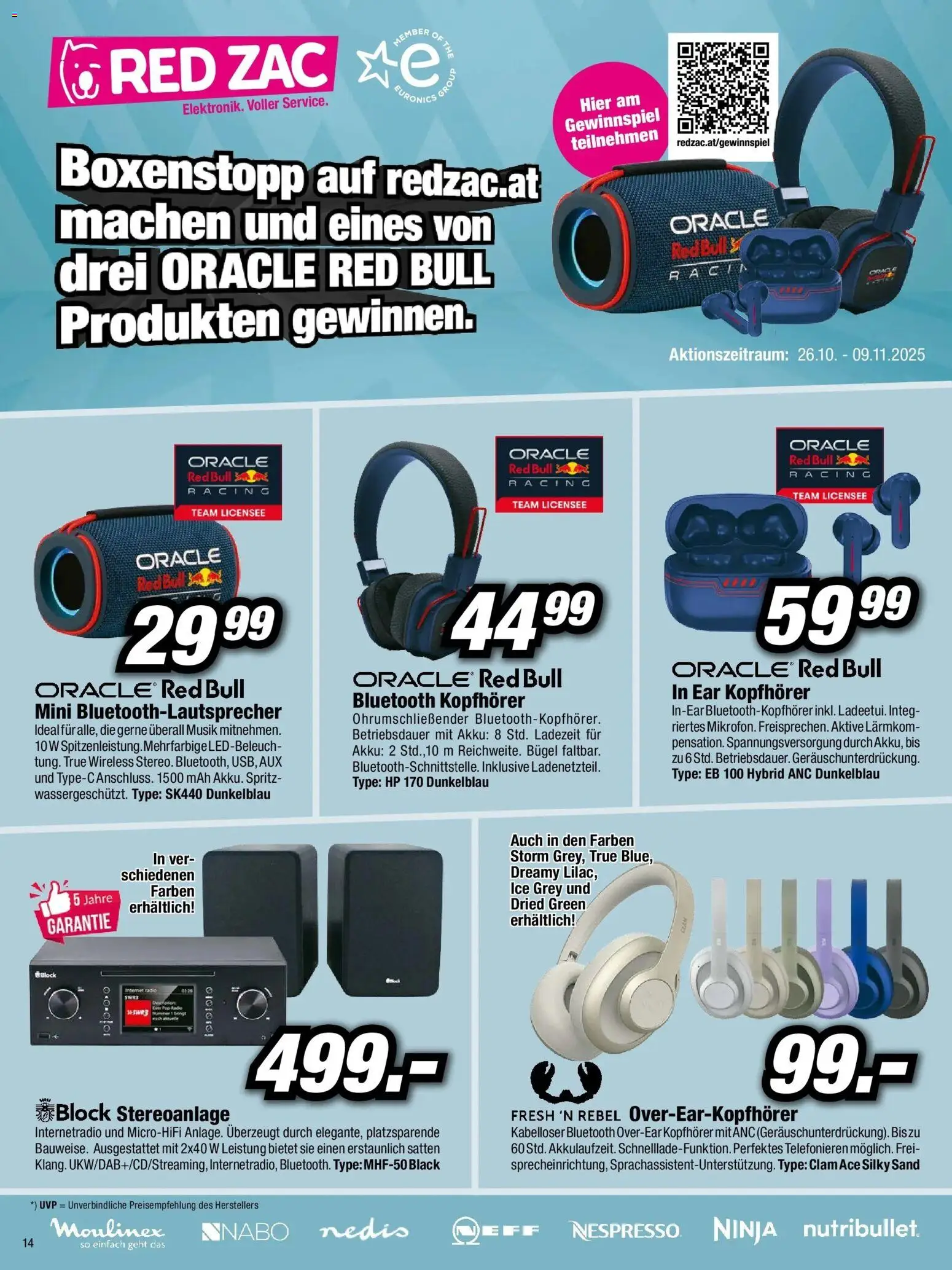 RED ZAC Kufstein gültig ab 27.10.2025 | Seite: 14 | Produkte: Kopfhörer