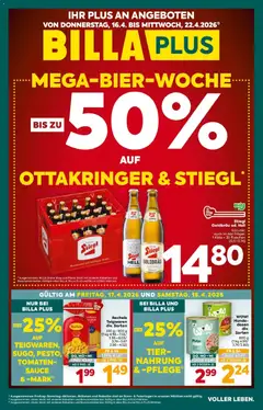 Billa Plus Flugblatt - Oberösterreich ab 16.04.2026 gültig
