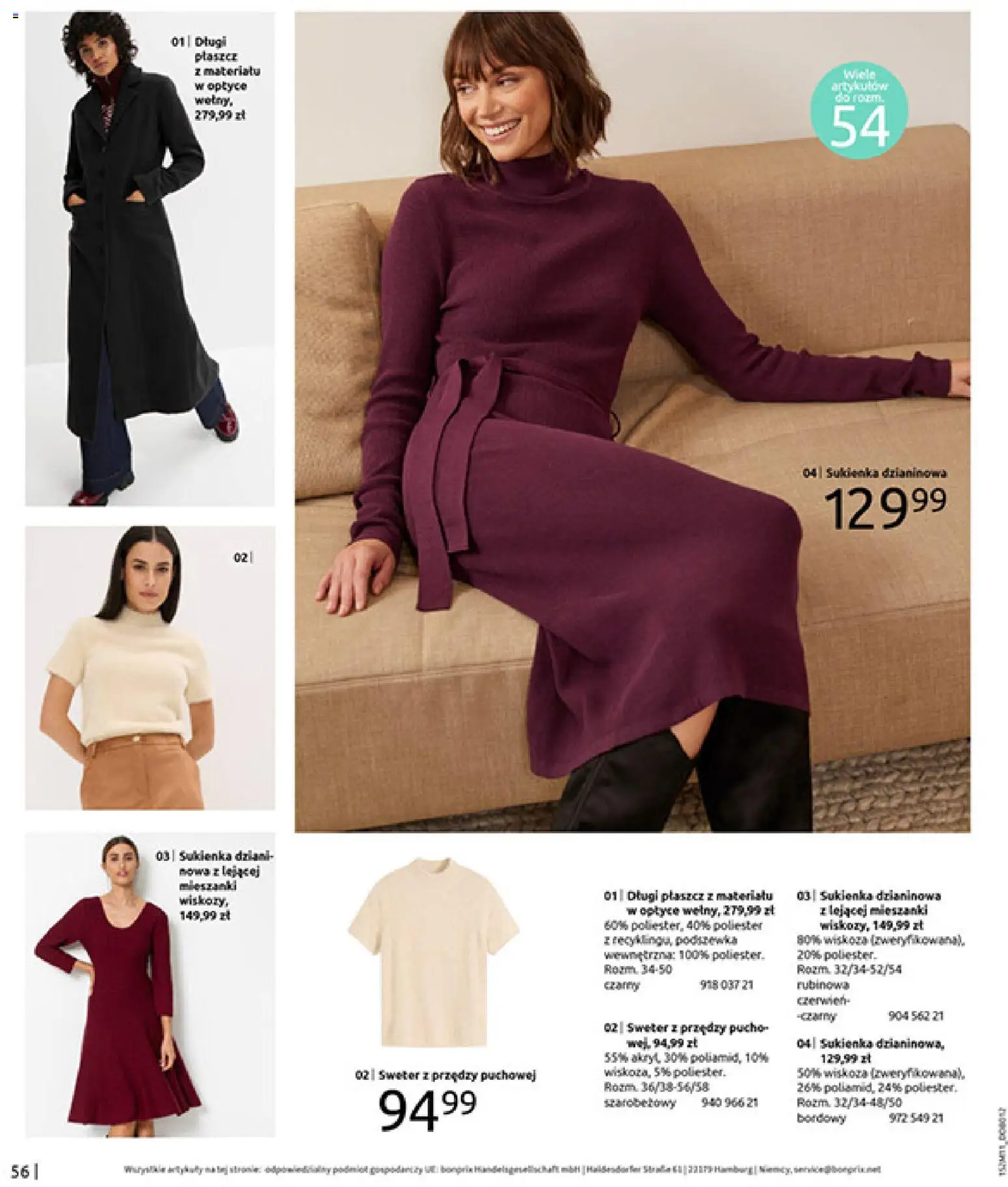 BonPrix Katalog - Na Listę Życzeń od 15.12.2025 | Strona: 58 | Produkty: Sweter, Płaszcz, Sukienka