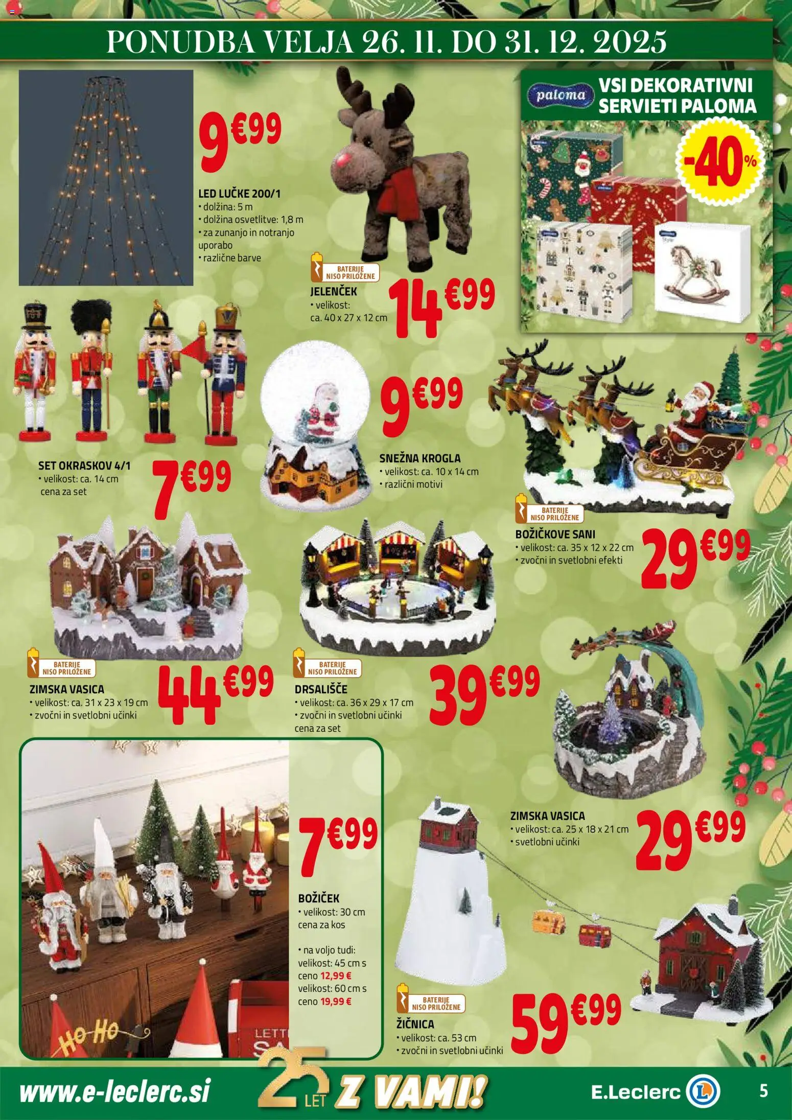 Novi E.leclerc katalog ponudbe – veljaven od 26.11.2025 | Stran: 5 | Izdelki: Baterije, Kos