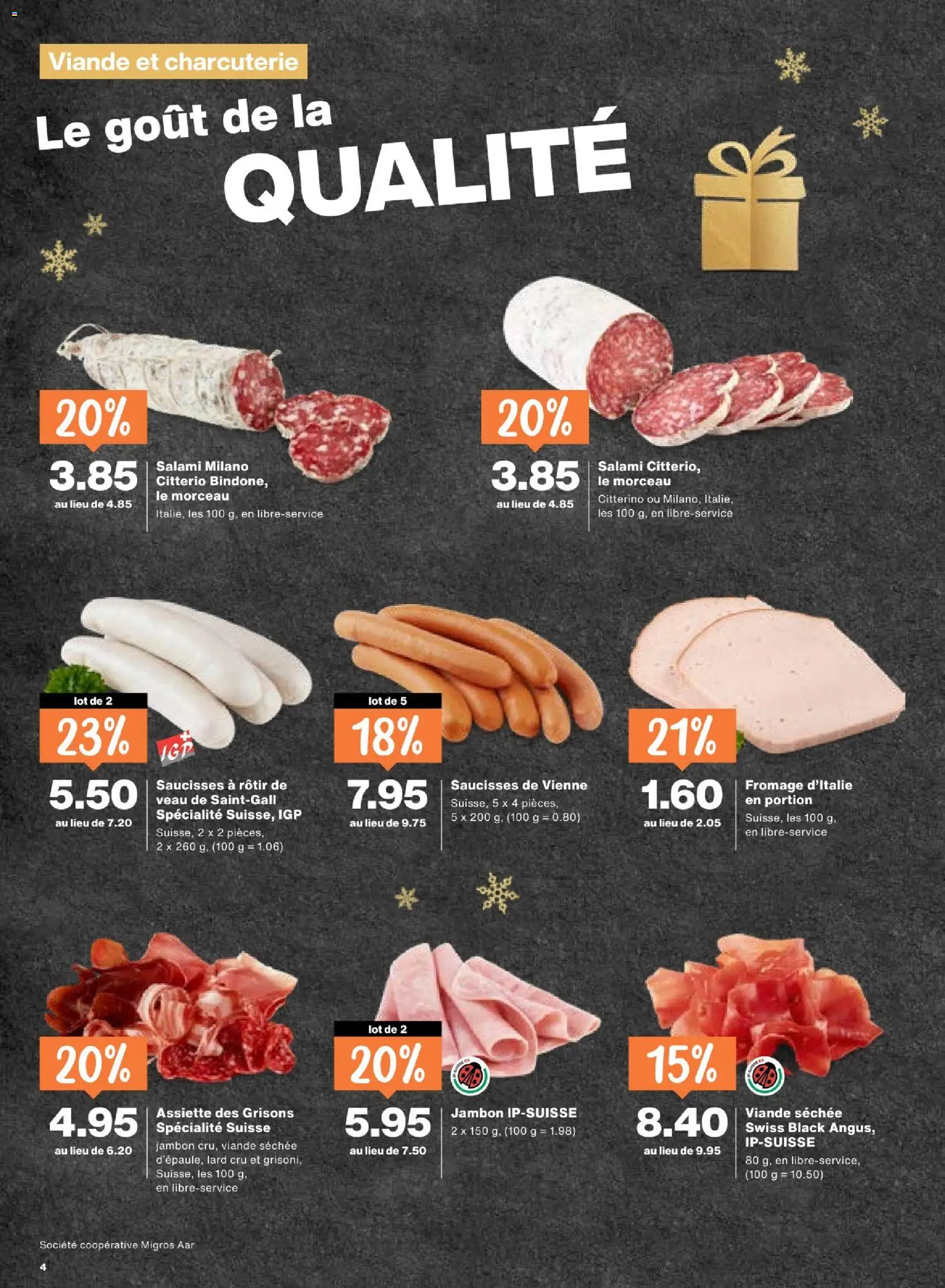 Migros Aktionen FR – gültig ab 16.12.2025 | Seite: 4 | Produkte: Salami