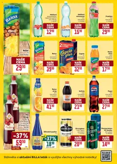 Náhled letáku Billa Velký leták od 15.10.2025 | Strana: 34 | Produkty: Bílinská Kyselka, Ananas, Strongbow, Sirup