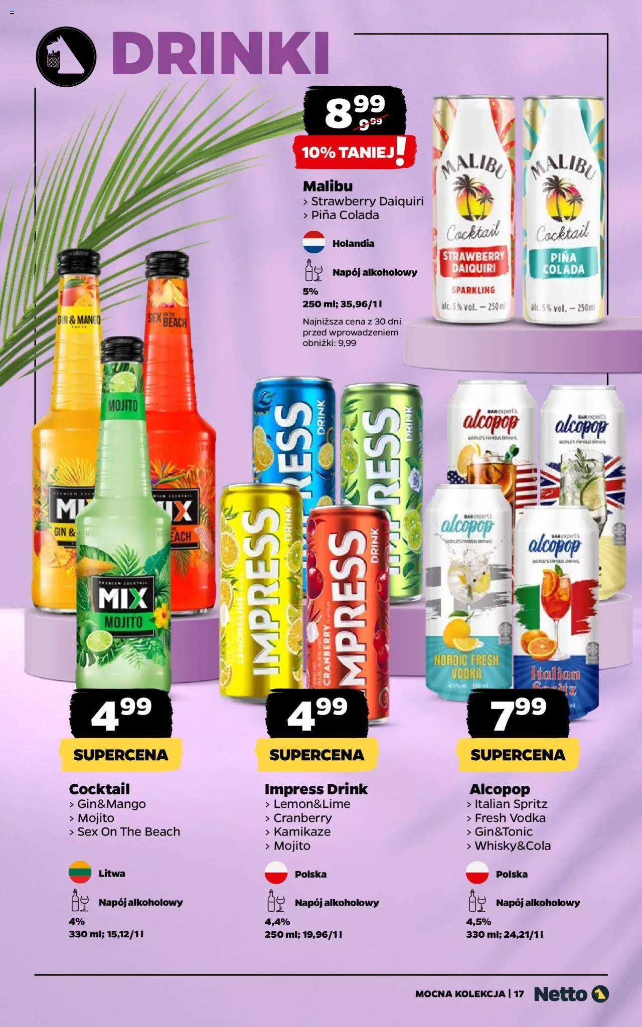 Netto gazetka - Mocna Kolekcja od 01.07.2025 | Strona: 17 | Produkty: Mango, Vodka, Gin