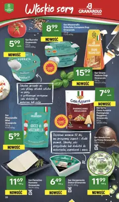 Pogląd oferty "Delikatesy Centrum Gazetka" - ważna od 23.10.2025 | Strona: 20 | Produkty: Pecorino, Ser, Ser gorgonzola, Mozzarella