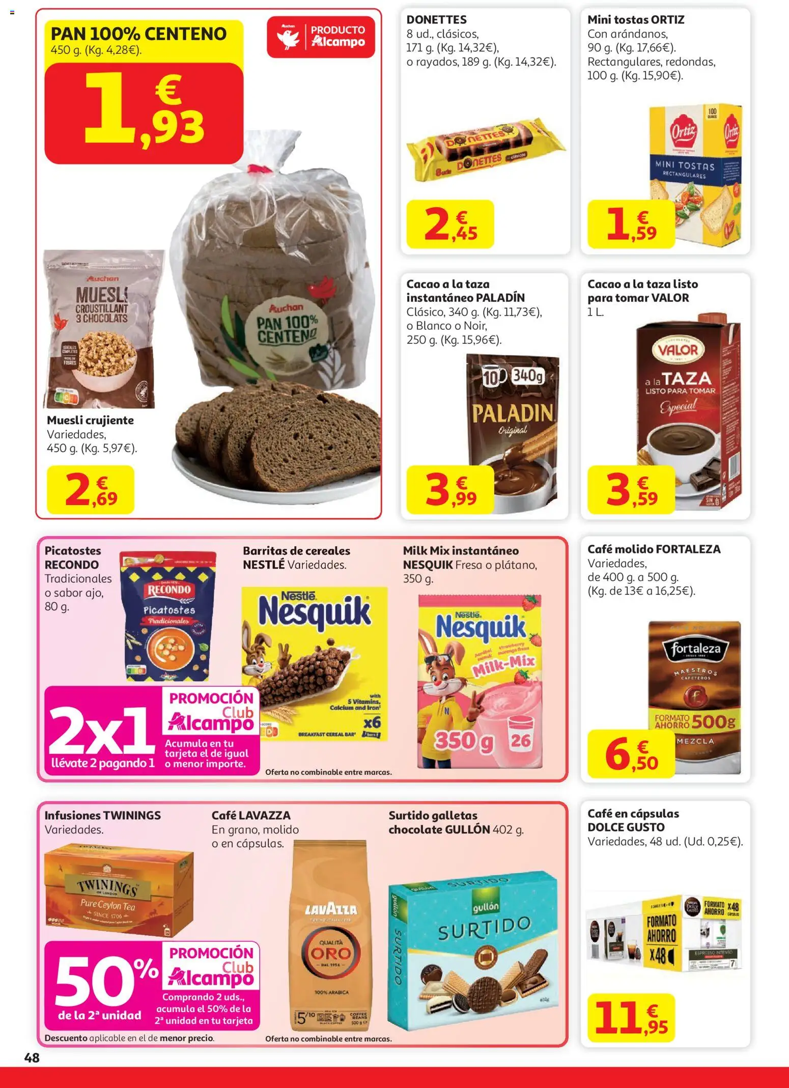 Alcampo - HG Nacional  │ válido desde el 11.12.2025 | Página: 48 | Productos: Café, Chocolate, Cereales, Café en cápsulas