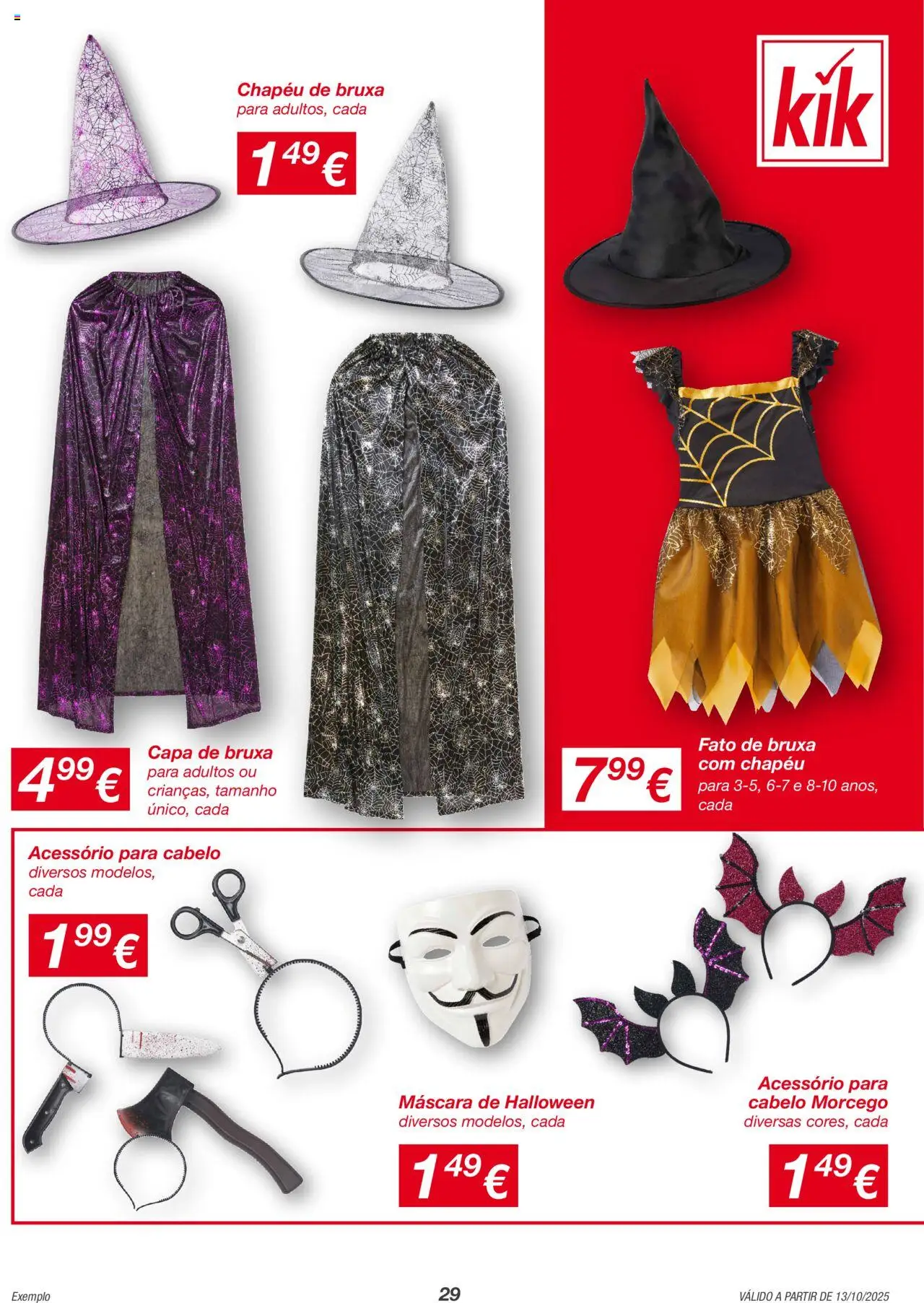 KIK folheto │ válido de 20.10.2025 | Página: 29 | Produtos: Chapéu, Fato