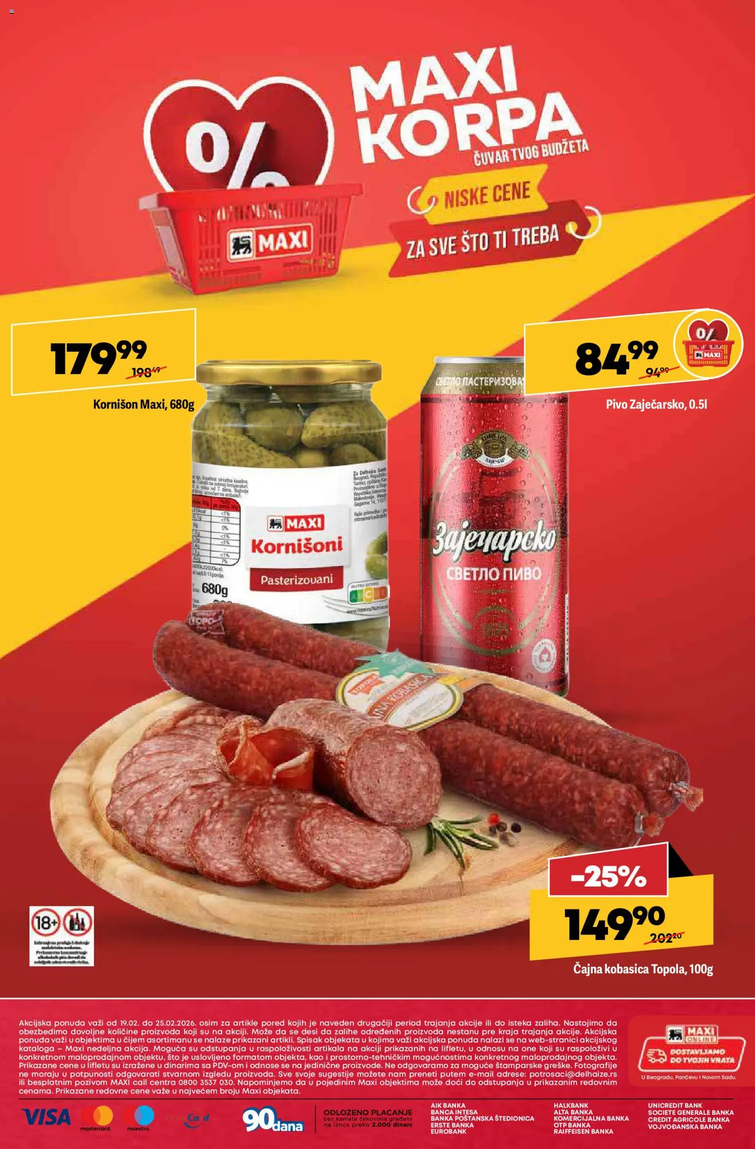 Maxi katalog - važi od 19.02.2026 | Strana: 24 | Proizvode: Sto, Kornišoni, Korpa, Kobasica