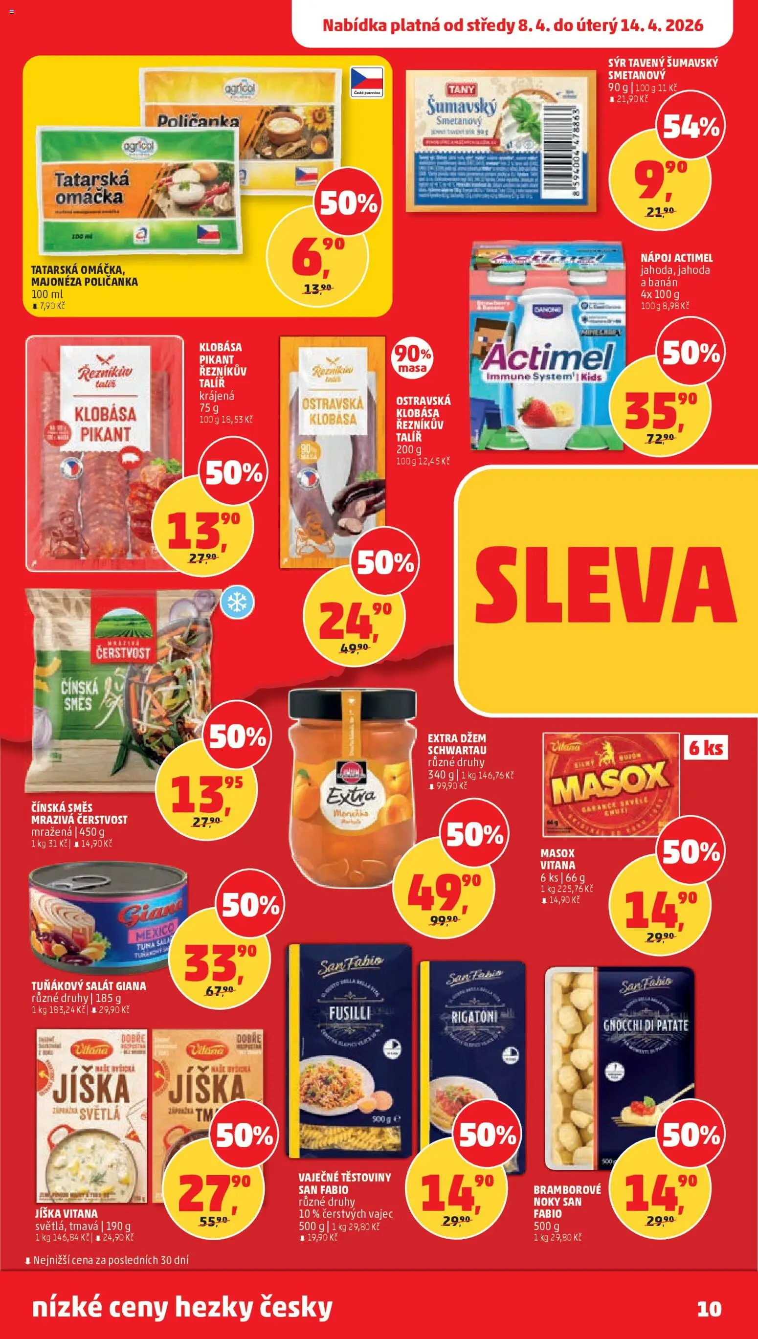 Penny Market leták od 08.04.2026 | Strana: 10 | Produkty: Sýr, Masox, Majonéza, Tuňákový salát