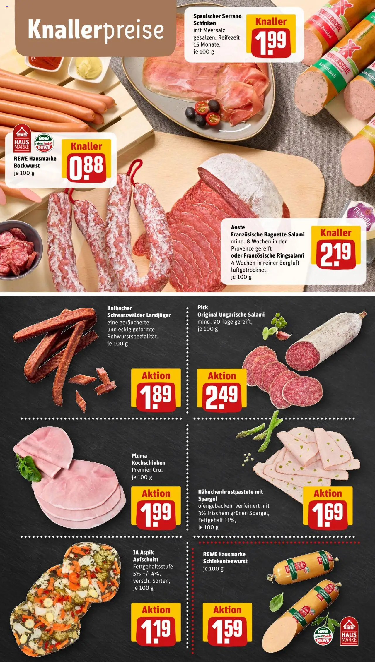 Rewe ihr Kaufpark Prospekt 	 - gültig ab dem 18.08.2025 | Seite: 8 | Produkte: Baguette, Spargel, Salami, Schinken