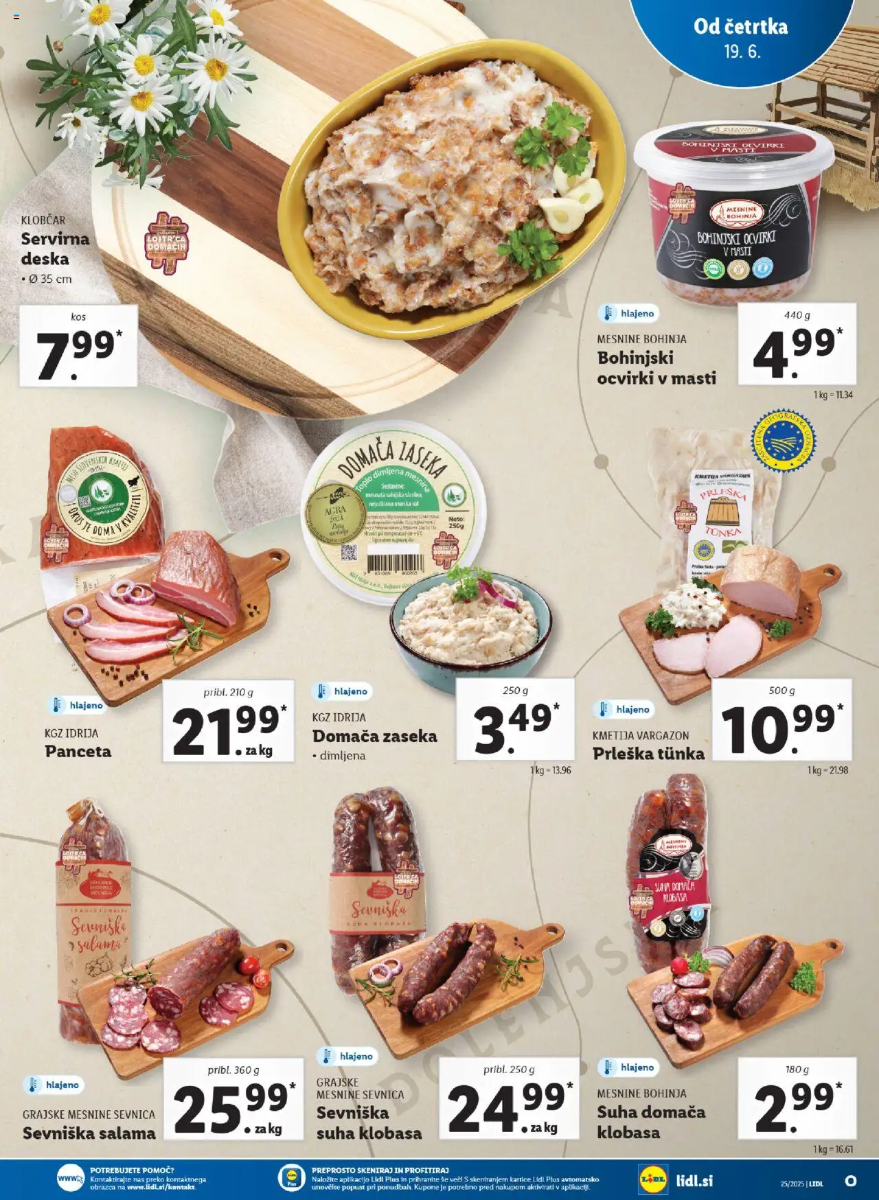 Lidl katalog │ velja od 19.06.2025 | Stran: 27 | Izdelki: Panceta, Ocvirki, Salama, Sol