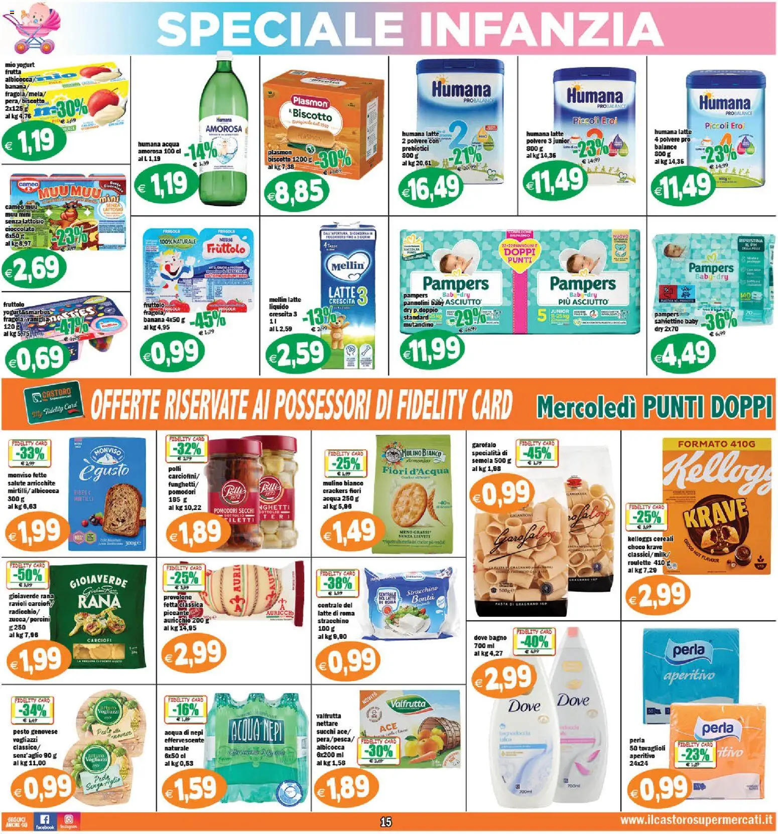 Volantino Il Castoro del 06.12.2025 | Pagina: 15 | Prodotti: Yogurt, Carciofi, Crackers, Pampers