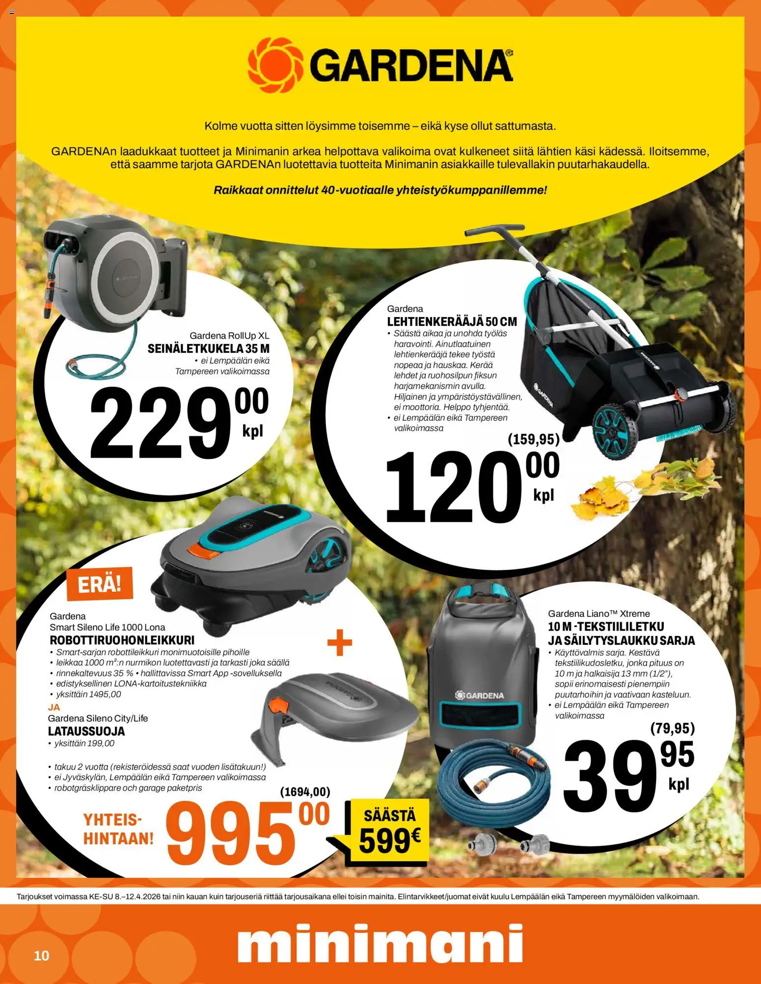 Minimani tarjoukset – voimassa 08.04.2026 alkaen | Sivu: 10 | Tuotteet: Robottiruohonleikkuri