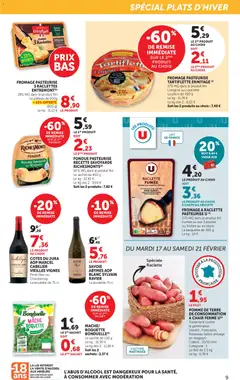 bi1 - Prévisualisation de bi1 catalogue supermarché valide à partir de 17.02.2026 | Page: 9 | Produits: Tartiflette, Raclette, Roquette, Lait