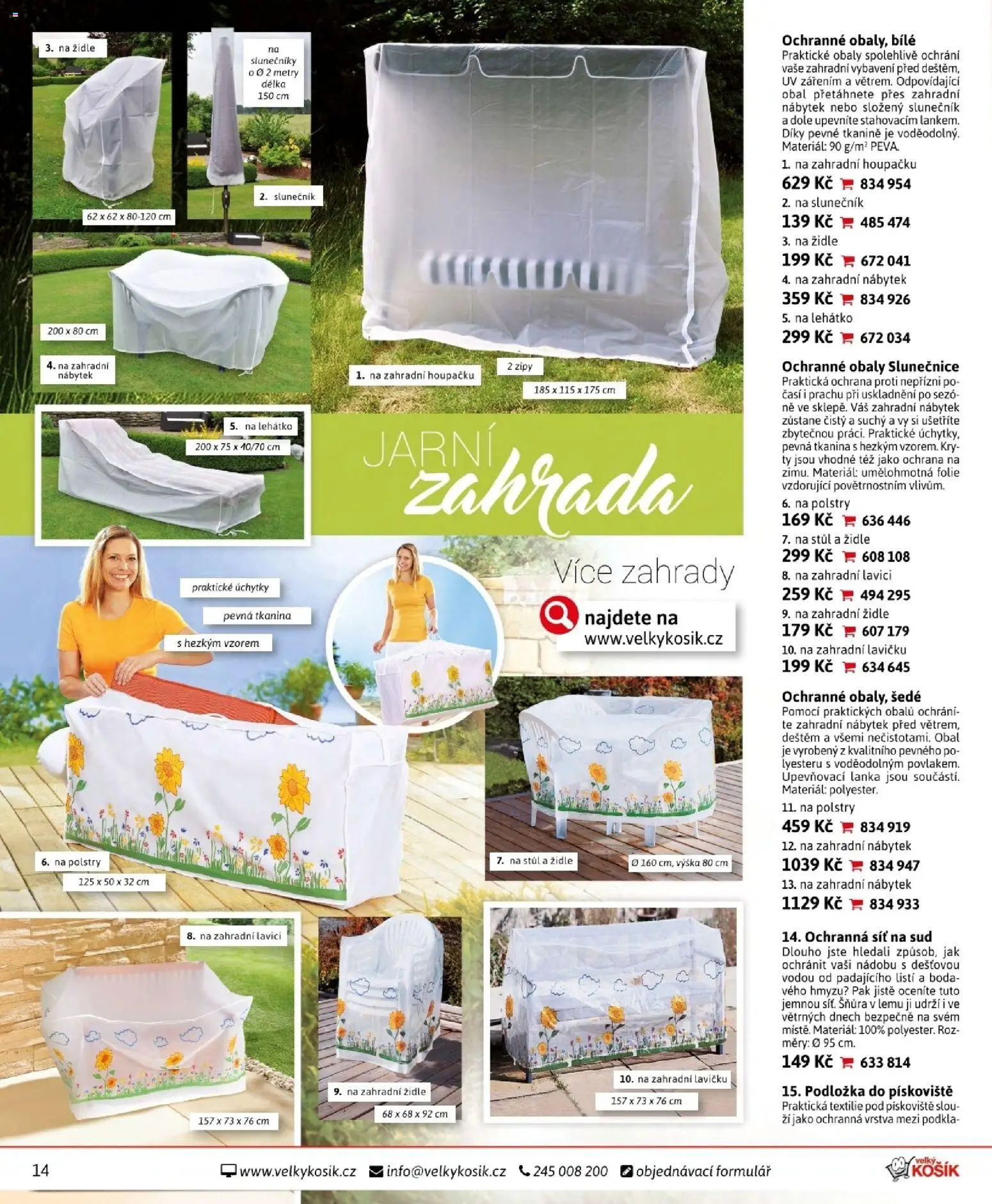 Velký Košík katalog duben 2026 od 01.04.2026 | Strana: 14 | Produkty: Síť, Pískoviště, Stůl, Zahradní židle