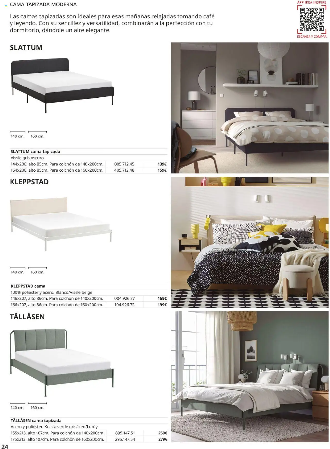 Catálogo IKEA Muebles para el dormitorio │ válido desde el 01.09.2025 | Página: 24 | Productos: Café, Colchon, Cama