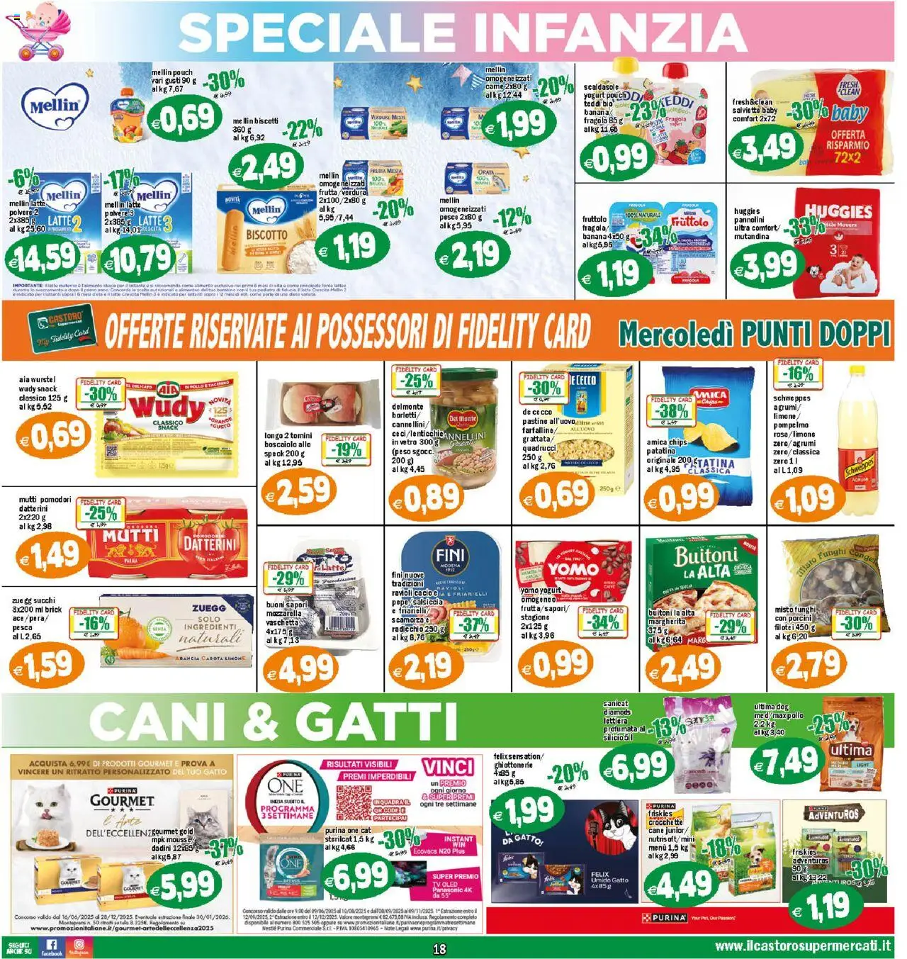 Volantino Il Castoro del 17.10.2025 | Pagina: 18 | Prodotti: Pesce, Biscotti, Tacchino, Funghi