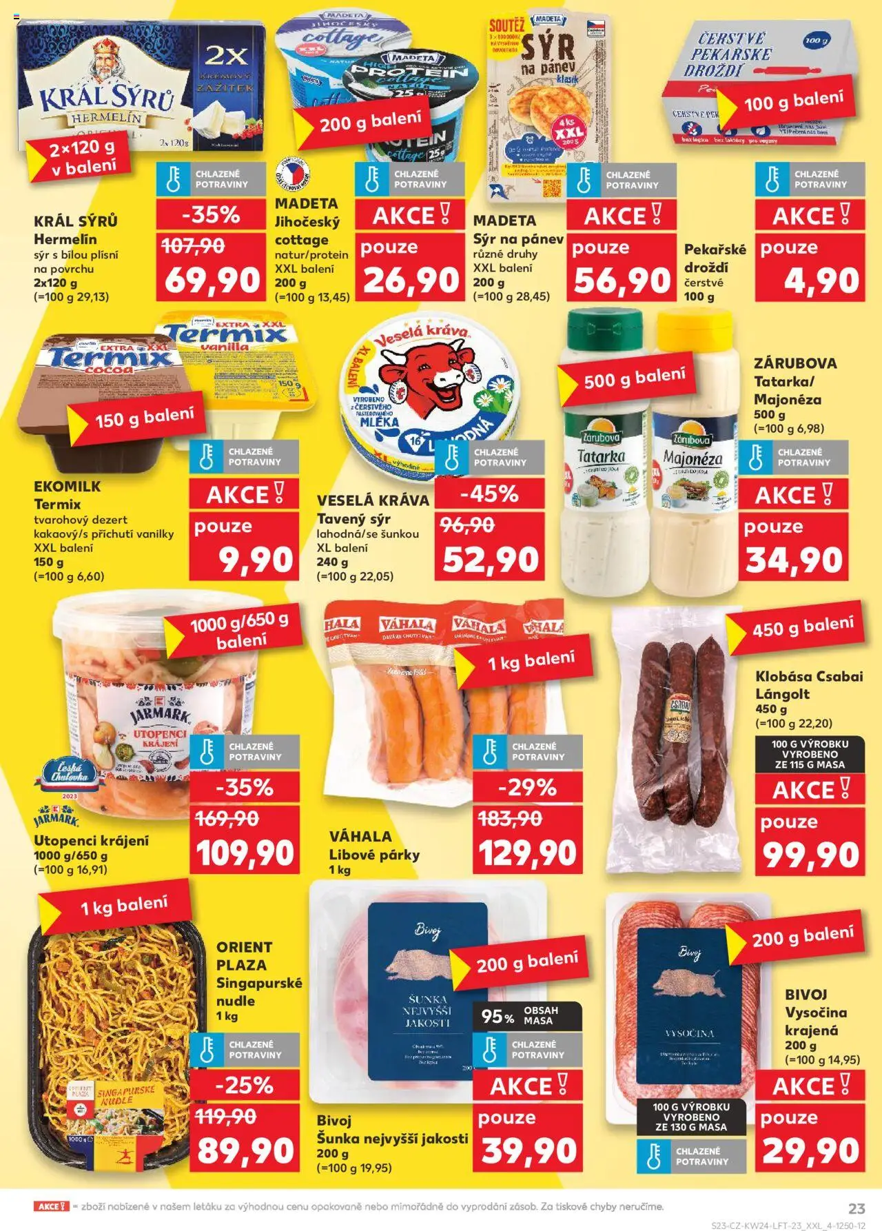 Kaufland leták - Chomutov od 11.06.2025 | Strana: 23 | Produkty: Tatarka, Šunka, Singapurské nudle, Potraviny