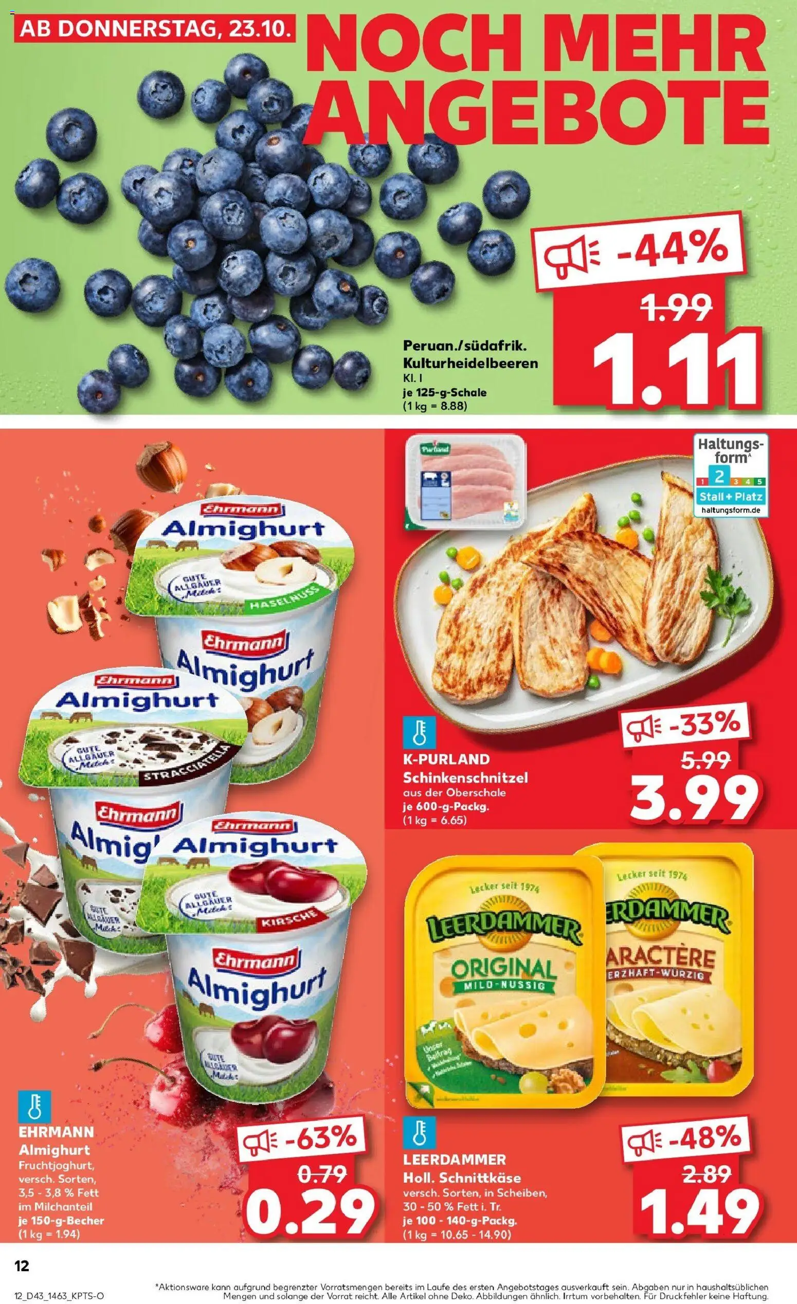 Kaufland prospekt Regensburg	 – gültig ab 27.10.2025 | Seite: 12 | Produkte: Ehrmann almighurt, Leerdammer
