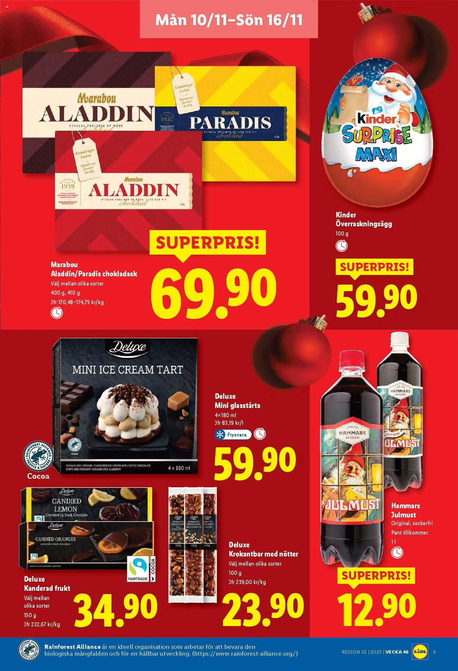 Lidl reklamblad aktuell från 10.11.2025 | Sida: 9 | Produkter: Chips, Choklad, Nötter