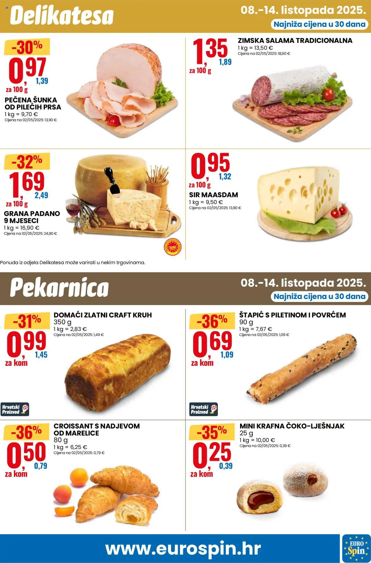Eurospin katalog | vrijedi od 08.10.2025 | Stranica: 7 | Proizvodi: Grana Padano, Sir, Kruh, Marelice