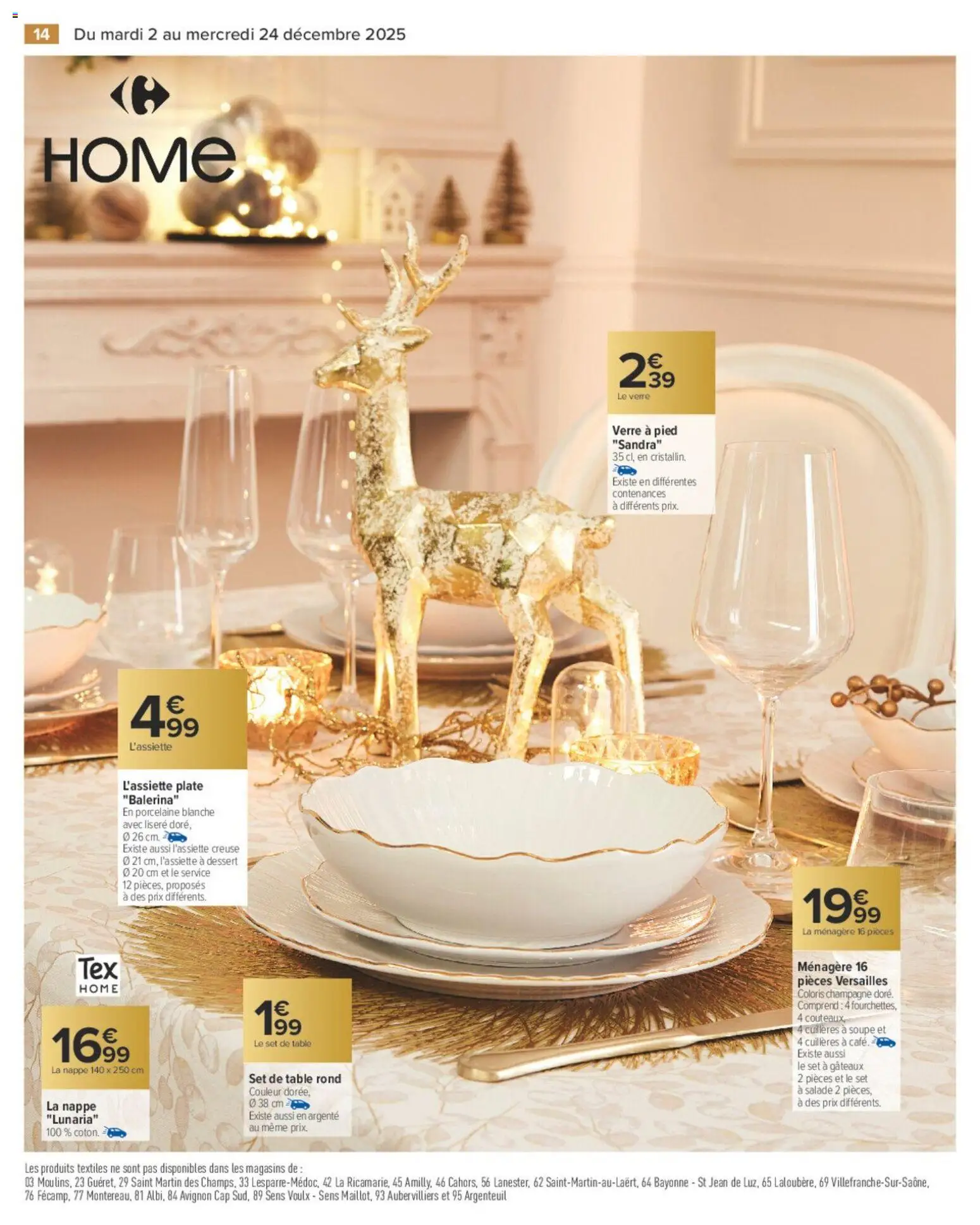 {H1} | Page: 14 | Produits: Salade, Cuillères, Porcelaine, Champagne