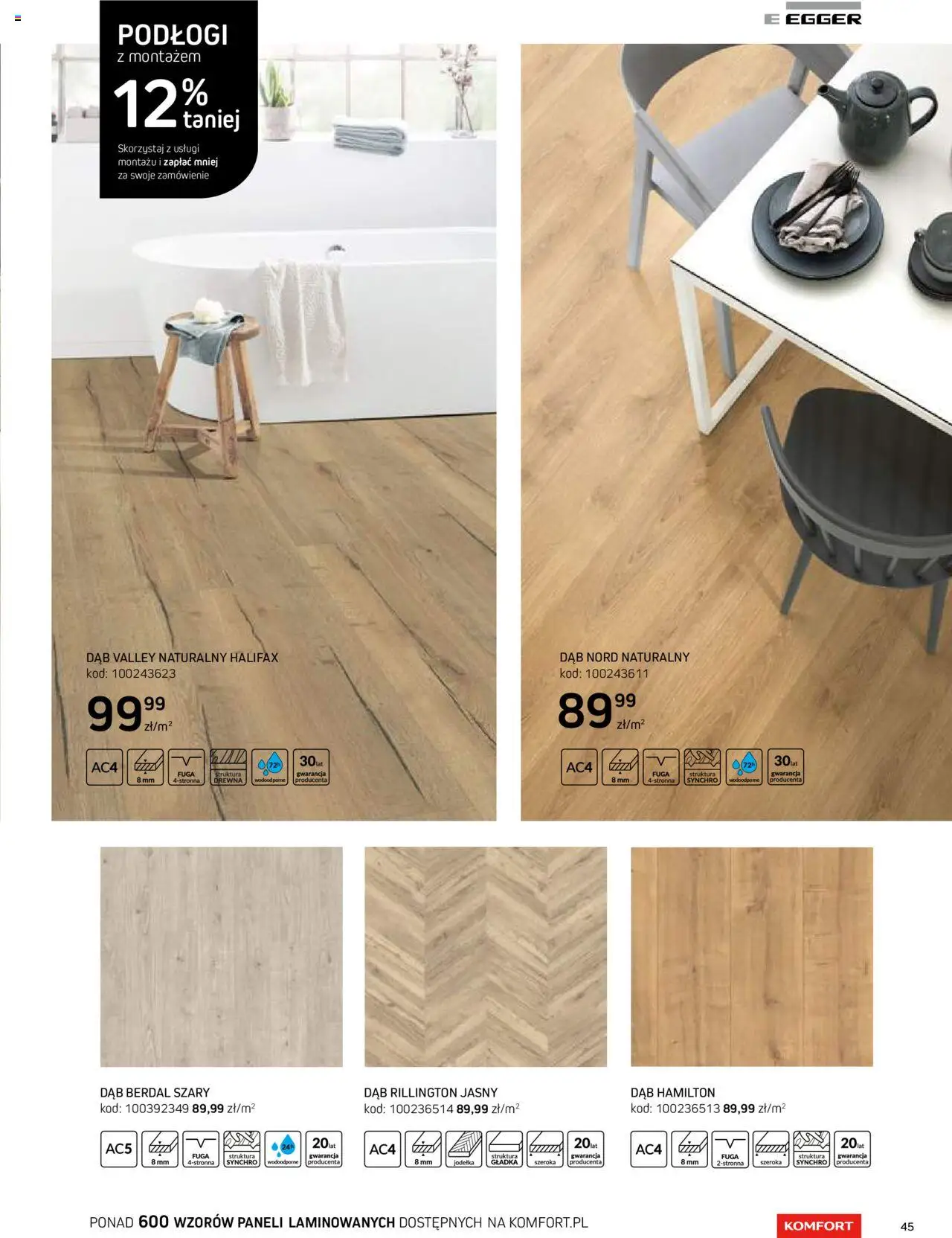 Komfort Gazetka - Katalog Podłogi I Drzwi od 26.06.2024 | Strona: 45