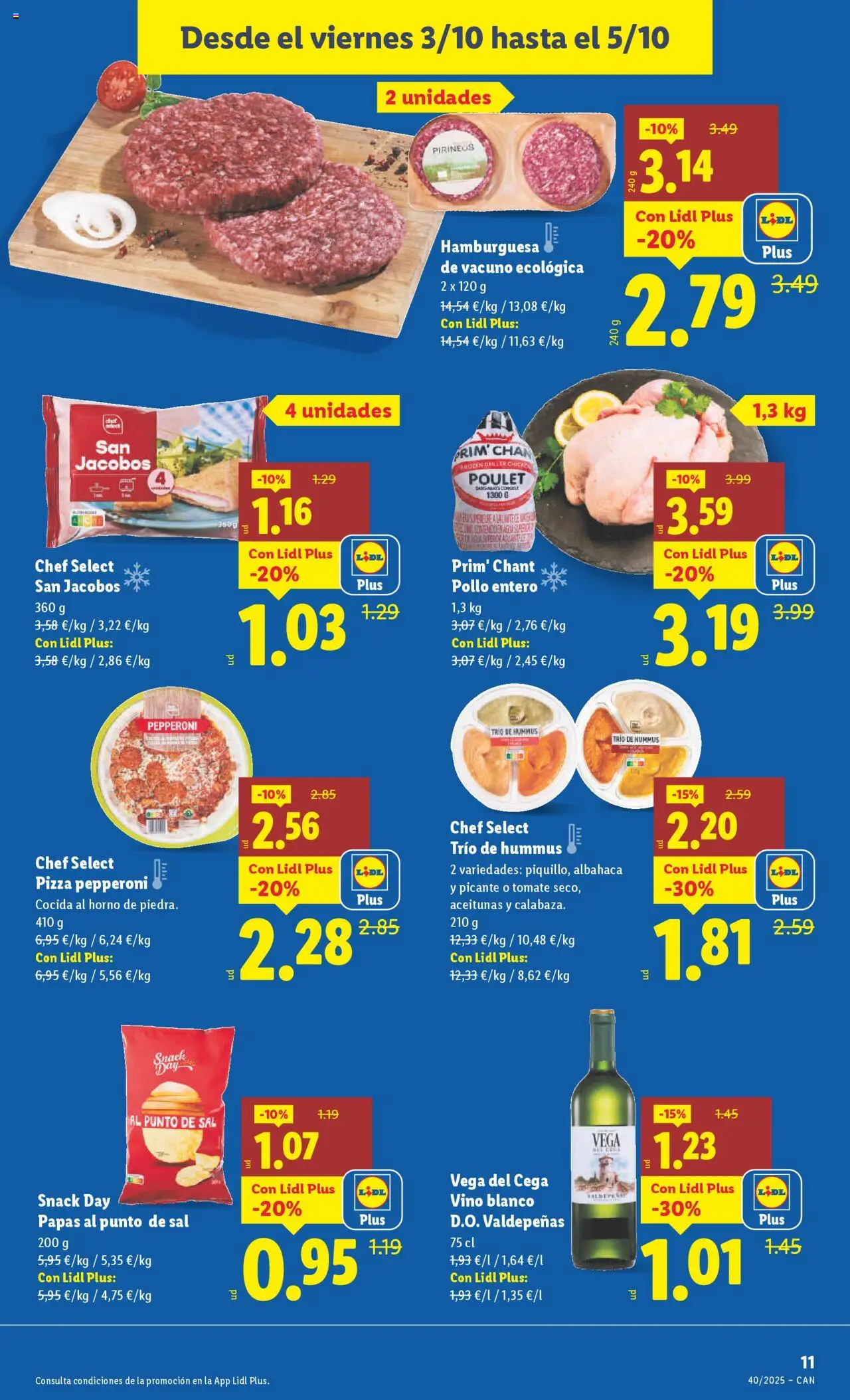 Lidl - Canarias │ válido desde el 29.09.2025 | Página: 15 | Productos: Pizza, Vino, Horno, Σοκολατούχο γάλα