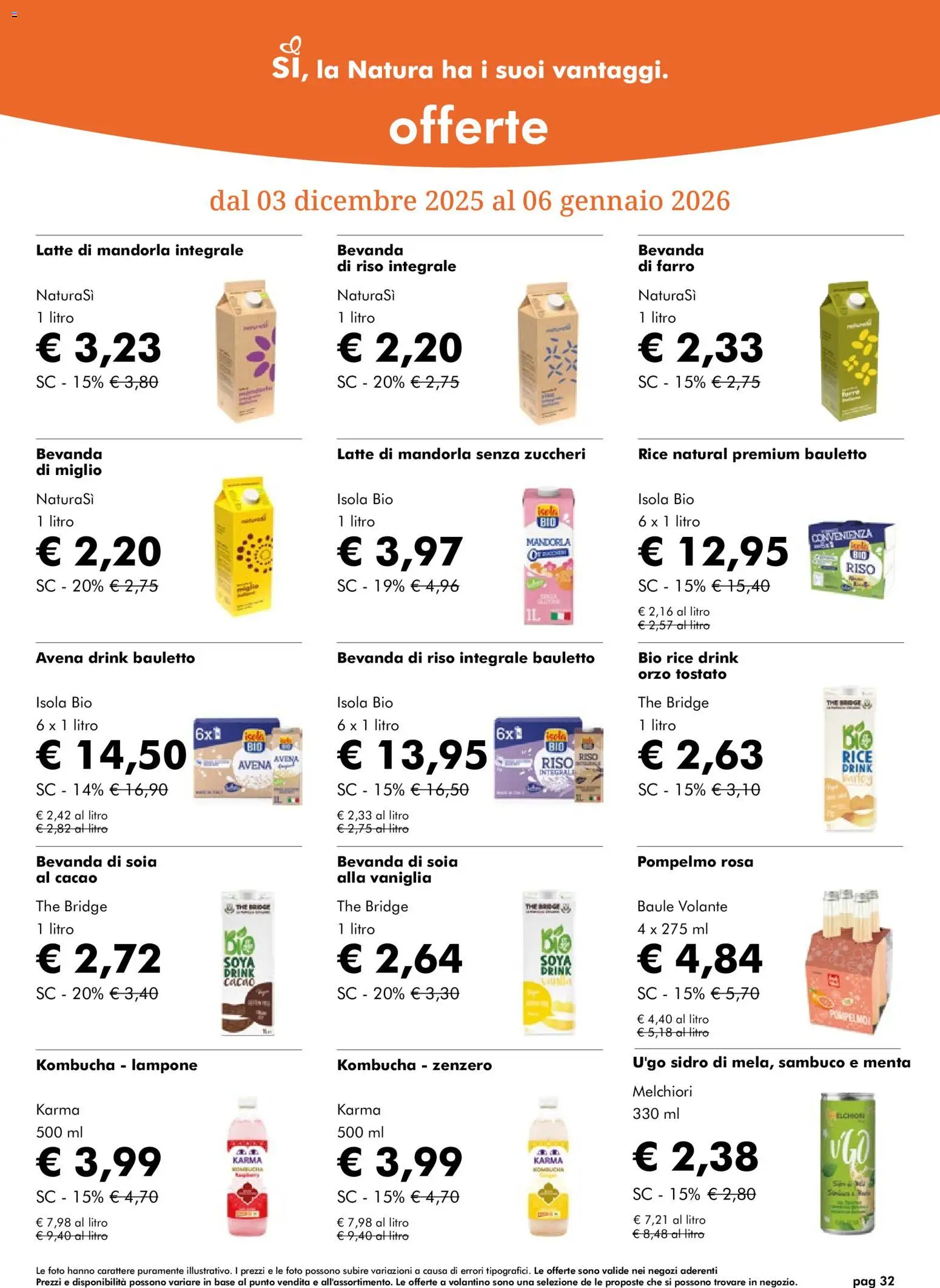 Volantino Natura Sì del 03.12.2025 | Pagina: 32