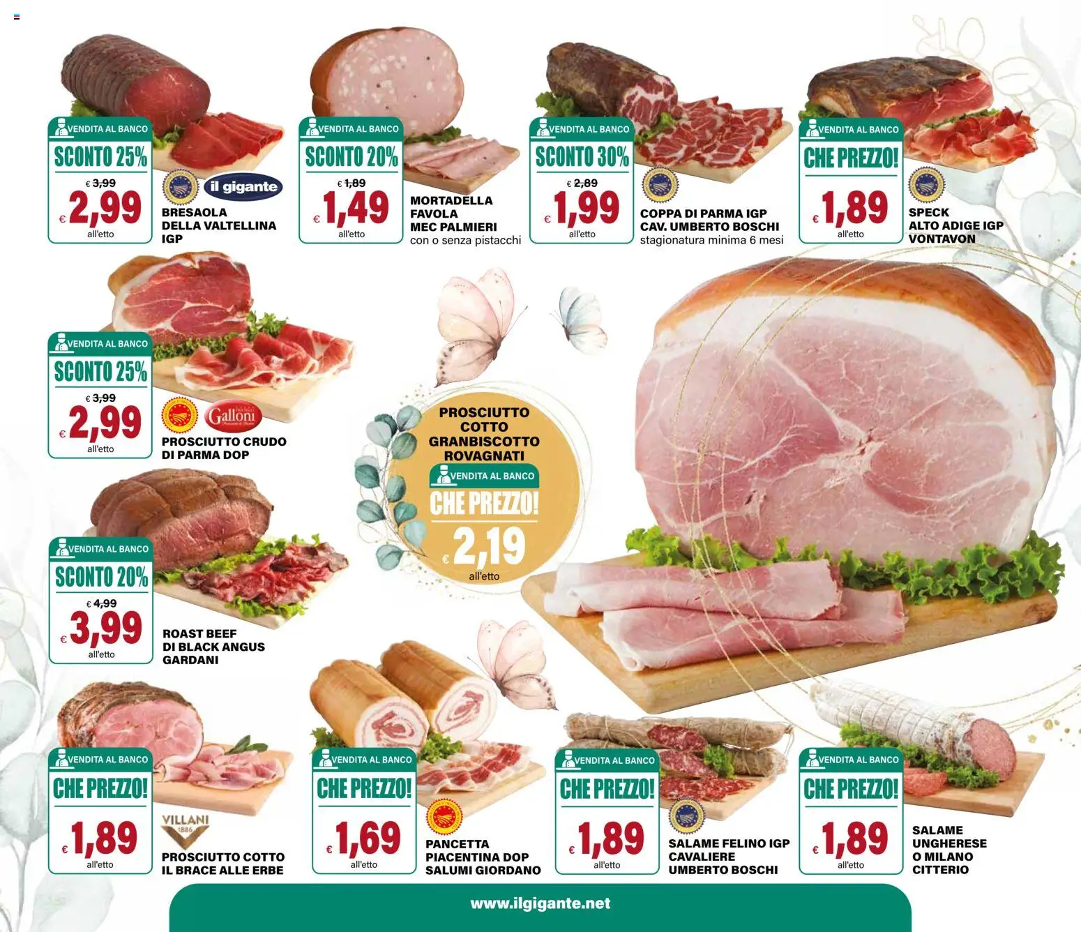 Volantino Il Gigante del 26.03.2026 | Pagina: 9 | Prodotti: Speck, Prosciutto Crudo, Bresaola, Prosciutto