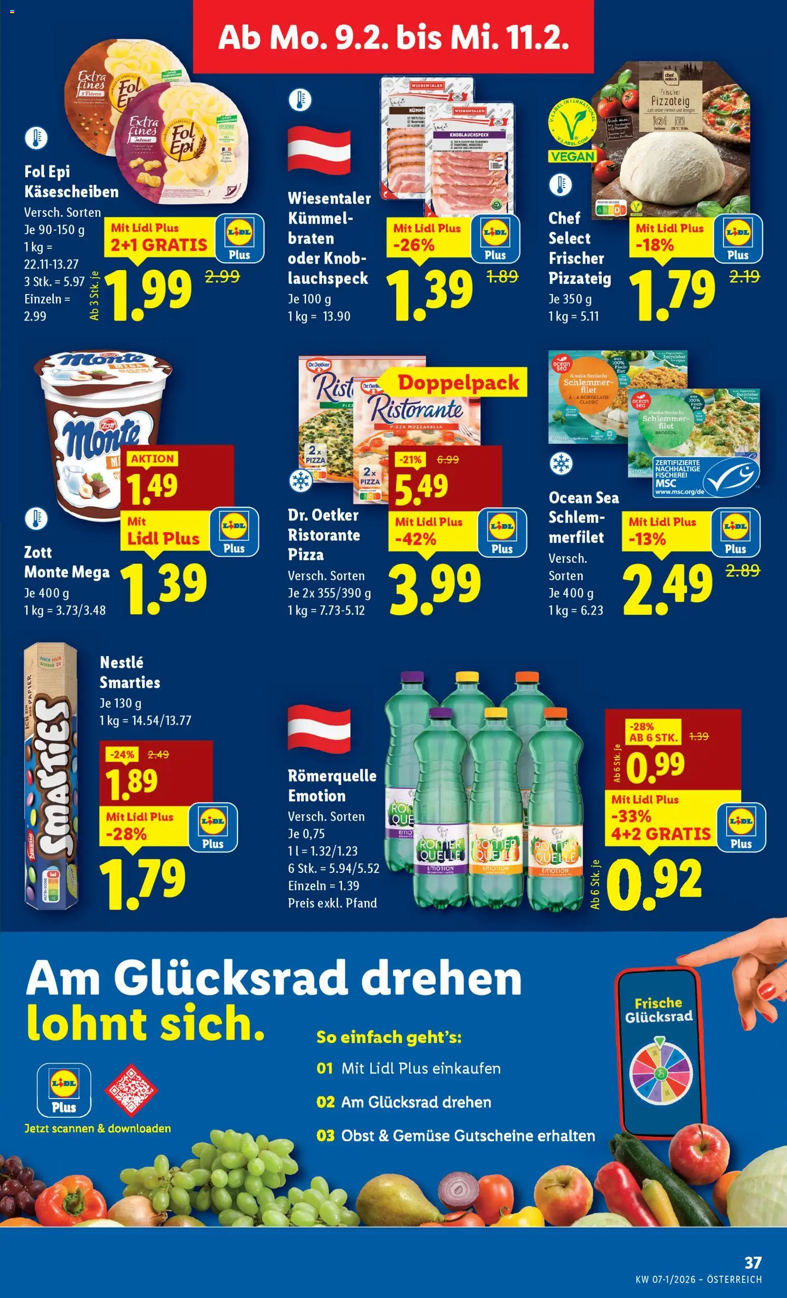 Lidl Flugblatt - Oberpullendorf, Güssing, Oberwart gültig ab 05.02.2026 | Seite: 43 | Produkte: Gemüse, Obst, Pizza, Fisch