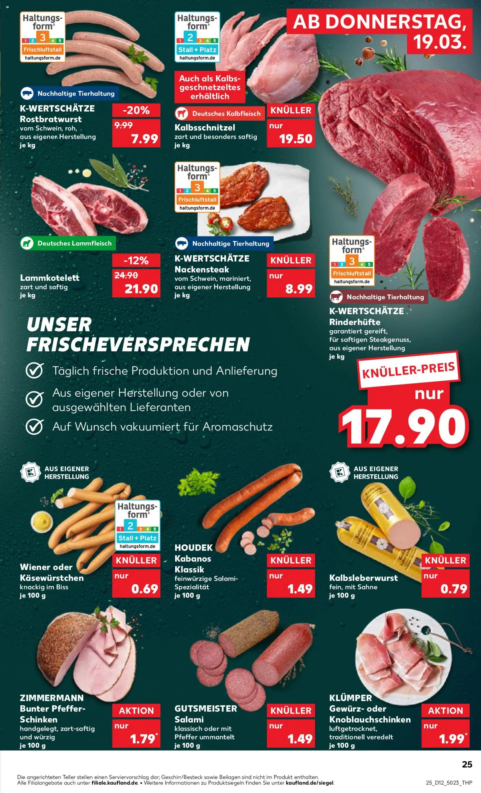 Kaufland Prospekt Völklingen	 – gültig ab 19.03.2026 | Seite: 25 | Produkte: Pfeffer, Salami, Steak, Sahne