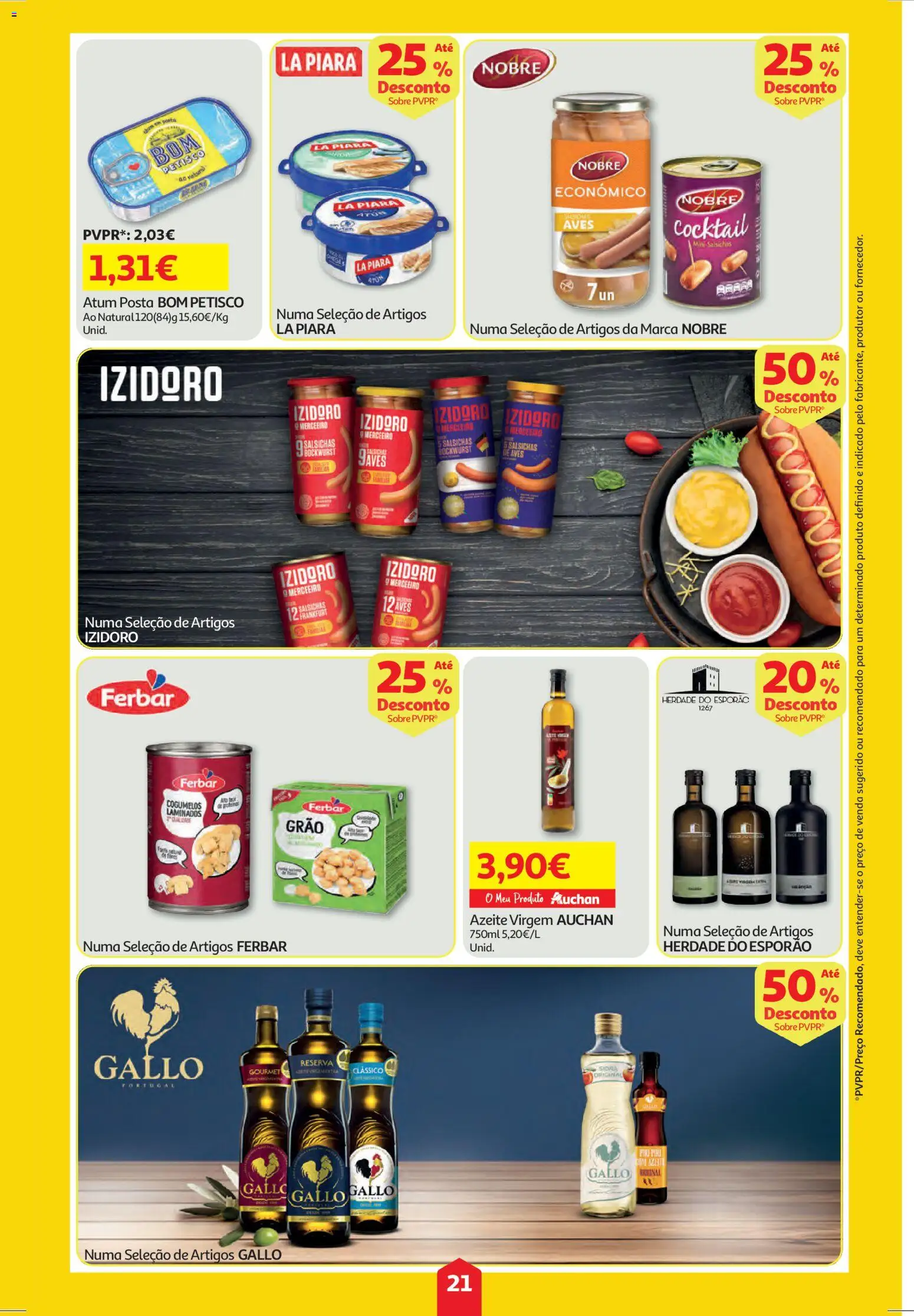 Auchan folheto │ válido de 11.12.2025 | Página: 21 | Produtos: Atum, Azeite, Cogumelos