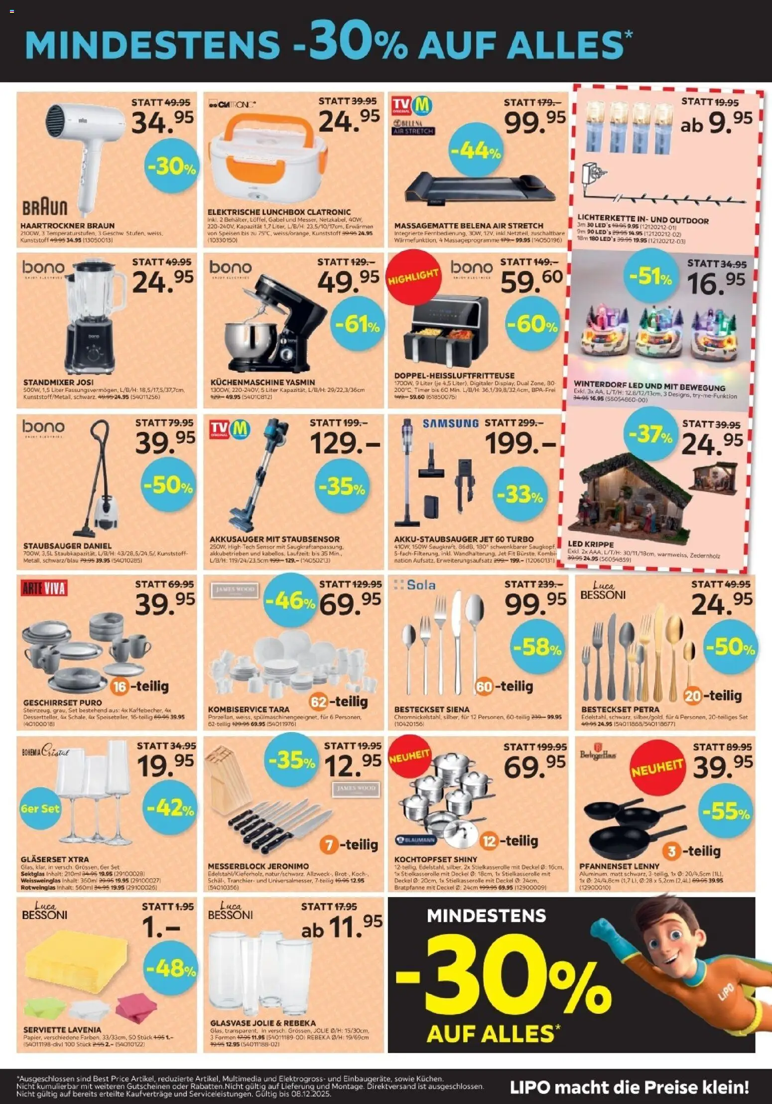 Lipo - Black Friday – gültig ab 25.11.2025 | Seite: 7 | Produkte: Haartrockner, Brot, TV, Staubsauger