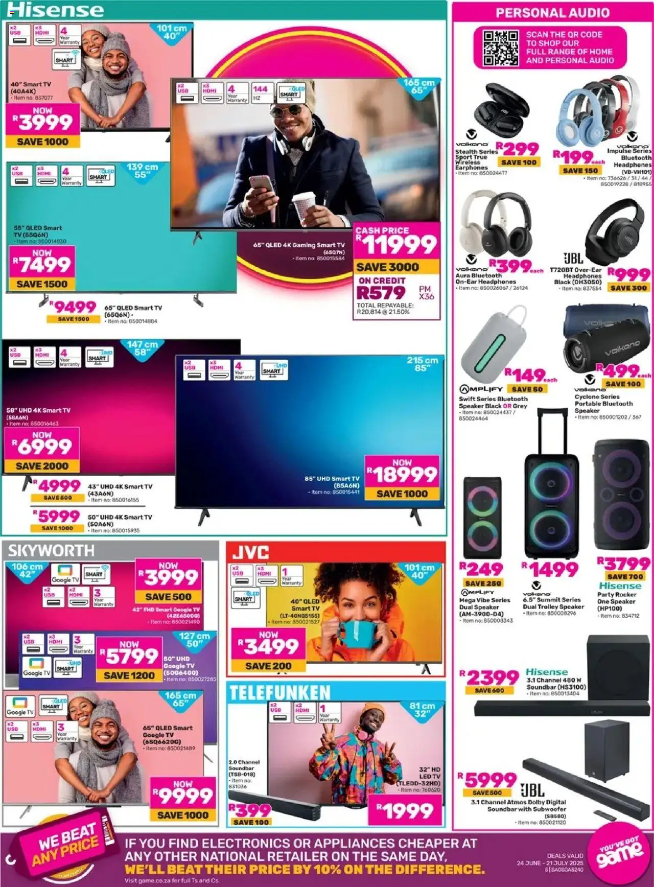 Game Specials │ valid from 24.06.2025 | Page: 5 | Products: Audio, Headphones, TV, Soundbar