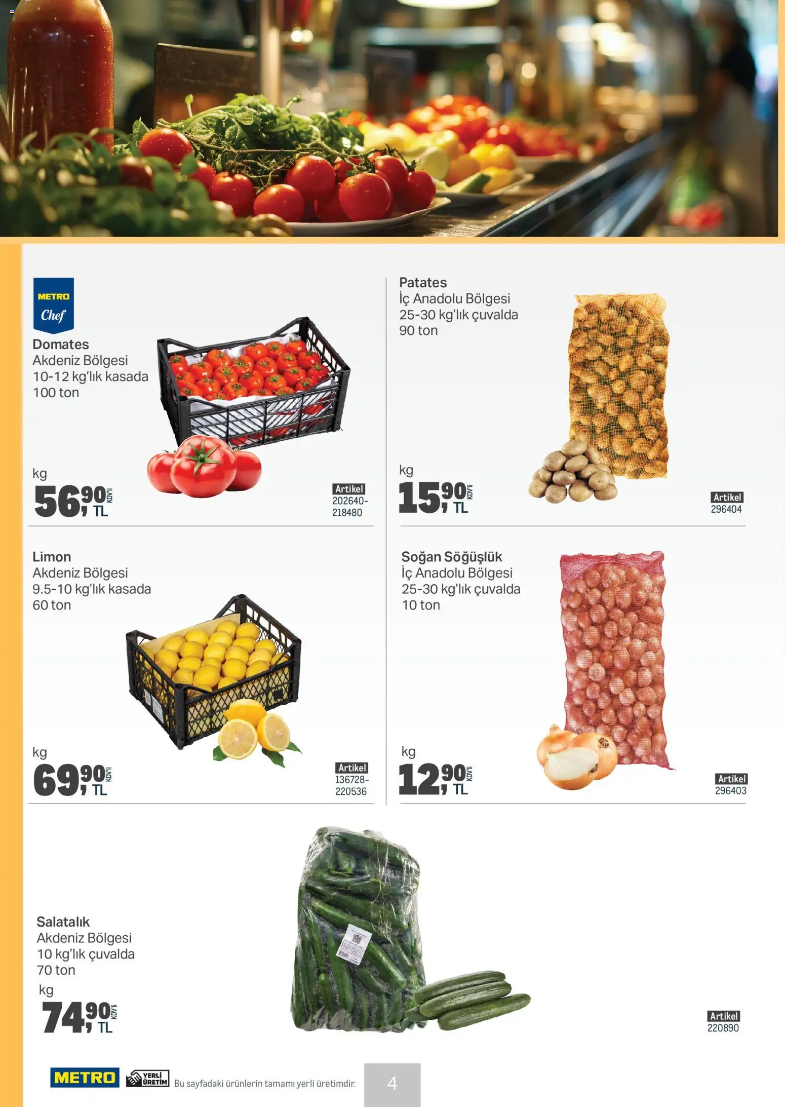 Metro - Et & Tavuk & Köfte Restoranları - 11.03.2026 tarihinden itibaren geçerlidir | Sayfa: 4