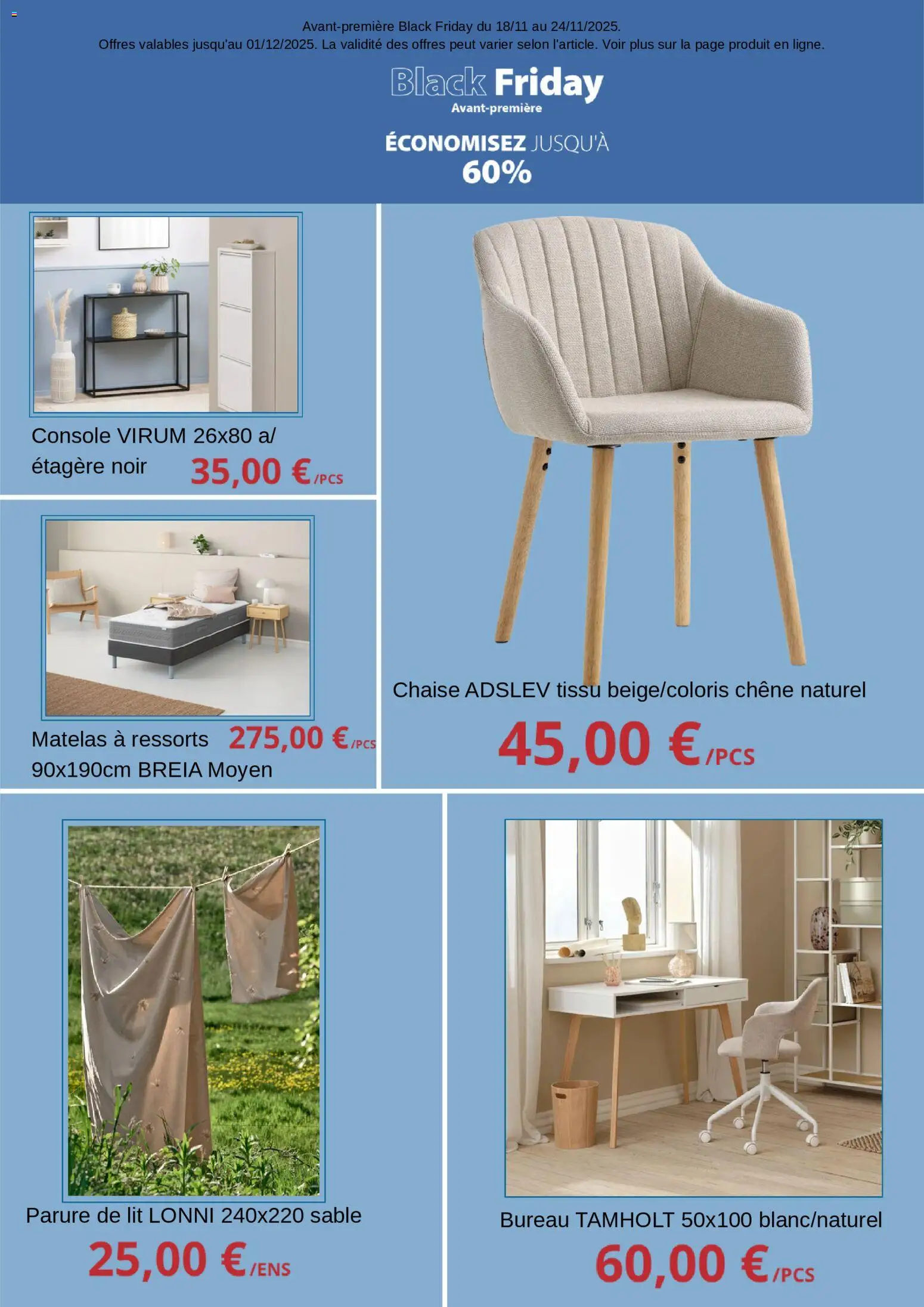 {H1} | Page: 4 | Produits: Parure de lit, Lit, Matelas, Étagère