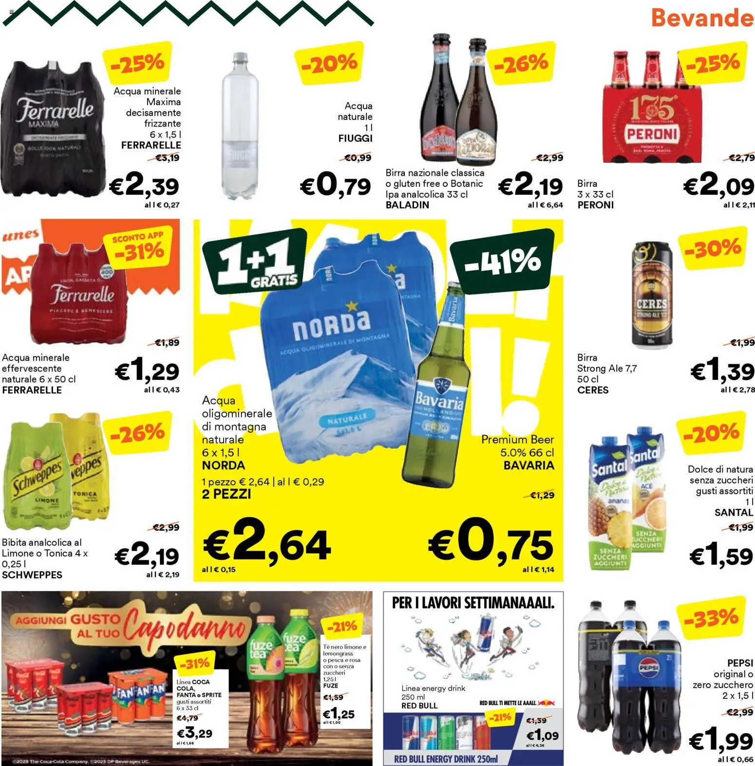 Volantino Unes del 31.12.2025 | Pagina: 21 | Prodotti: Tè, Limone, Bibita, Ferrarelle