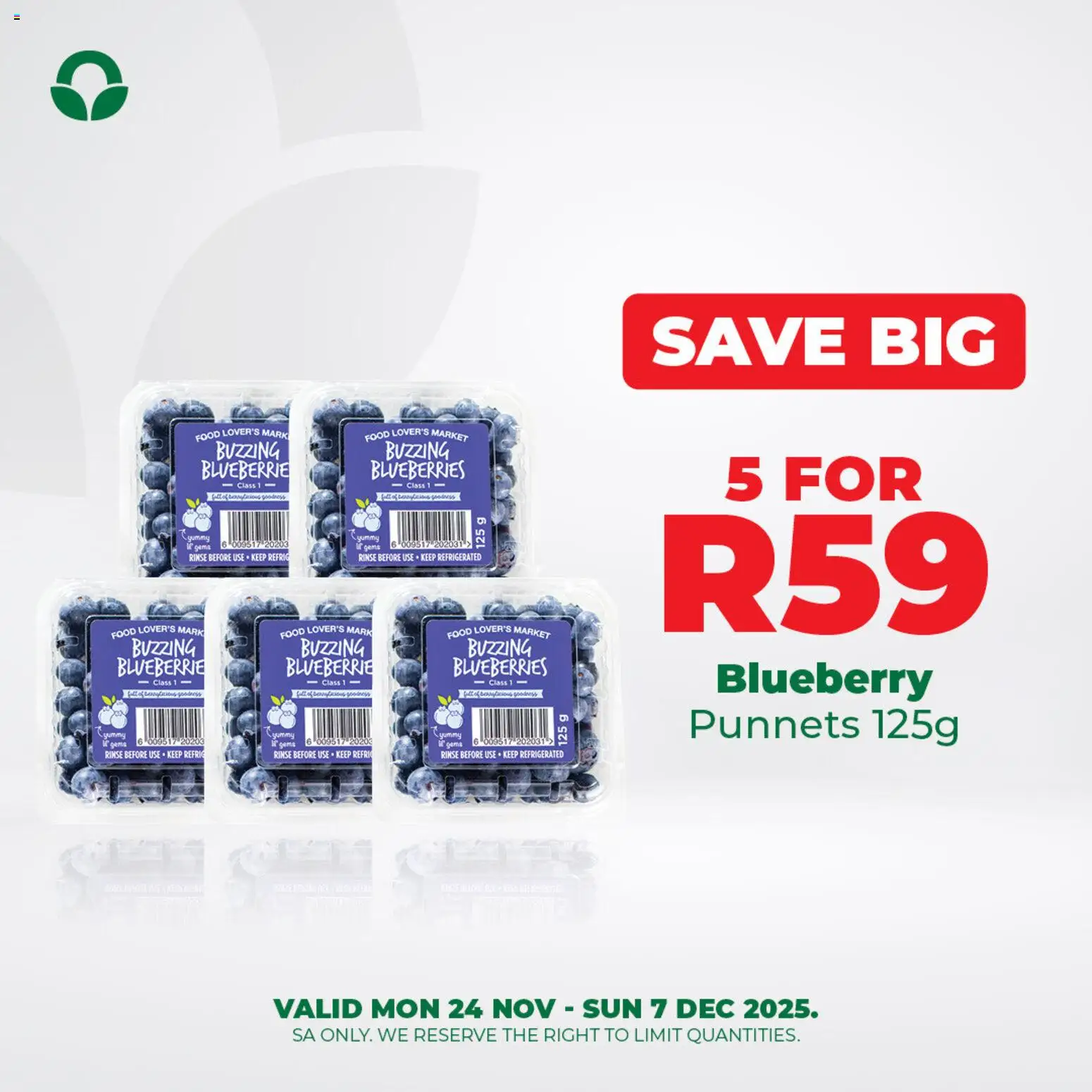 New Food Lover's Market catalogue – valid from 24.11.2025 | Page: 4 | Products: Blueberries
