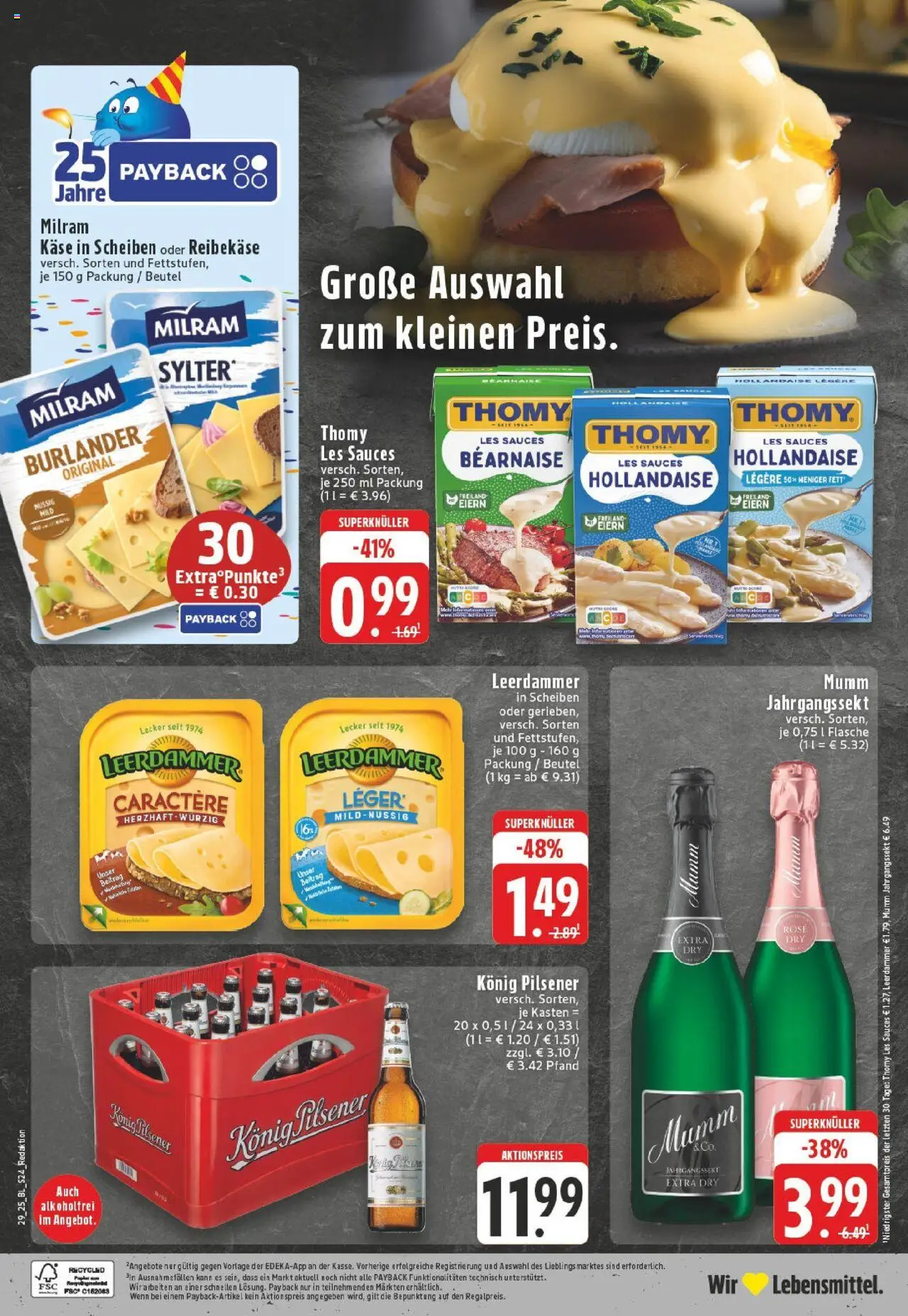 Edeka prospekt Hattingen-Holthausen	 - gültig ab dem 13.07.2025 | Seite: 24 | Produkte: Thomy les sauces, Konig pilsener, Käse, Reibekase
