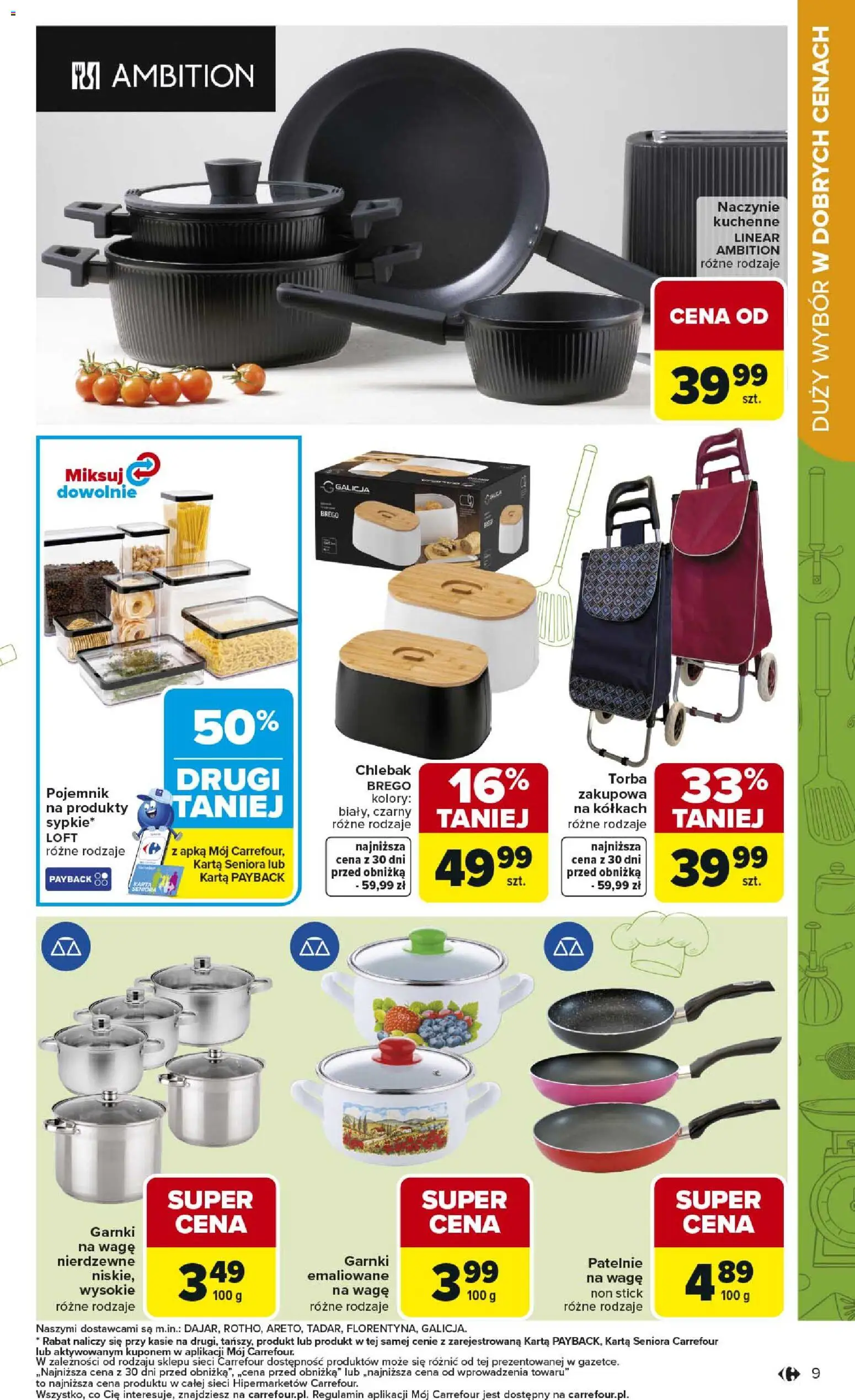 Carrefour gazetka - Łap super okazje od 02.03.2026 | Strona: 9 | Produkty: Karta, Torba, Patelnie, Garnki