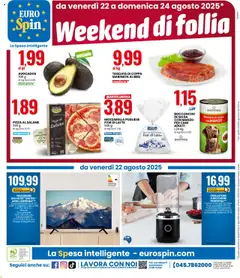 Volantino Eurospin del 11.08.2025 | Pagina: 18 | Prodotti: Salame, Salsa, Pasta, Batteria