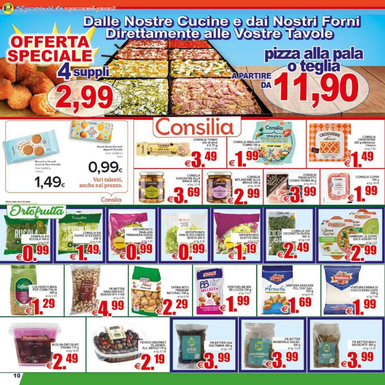 Volantino Pewex del 17.04.2026 | Pagina: 10 | Prodotti: Teglia, Cucine, Noci, Uva