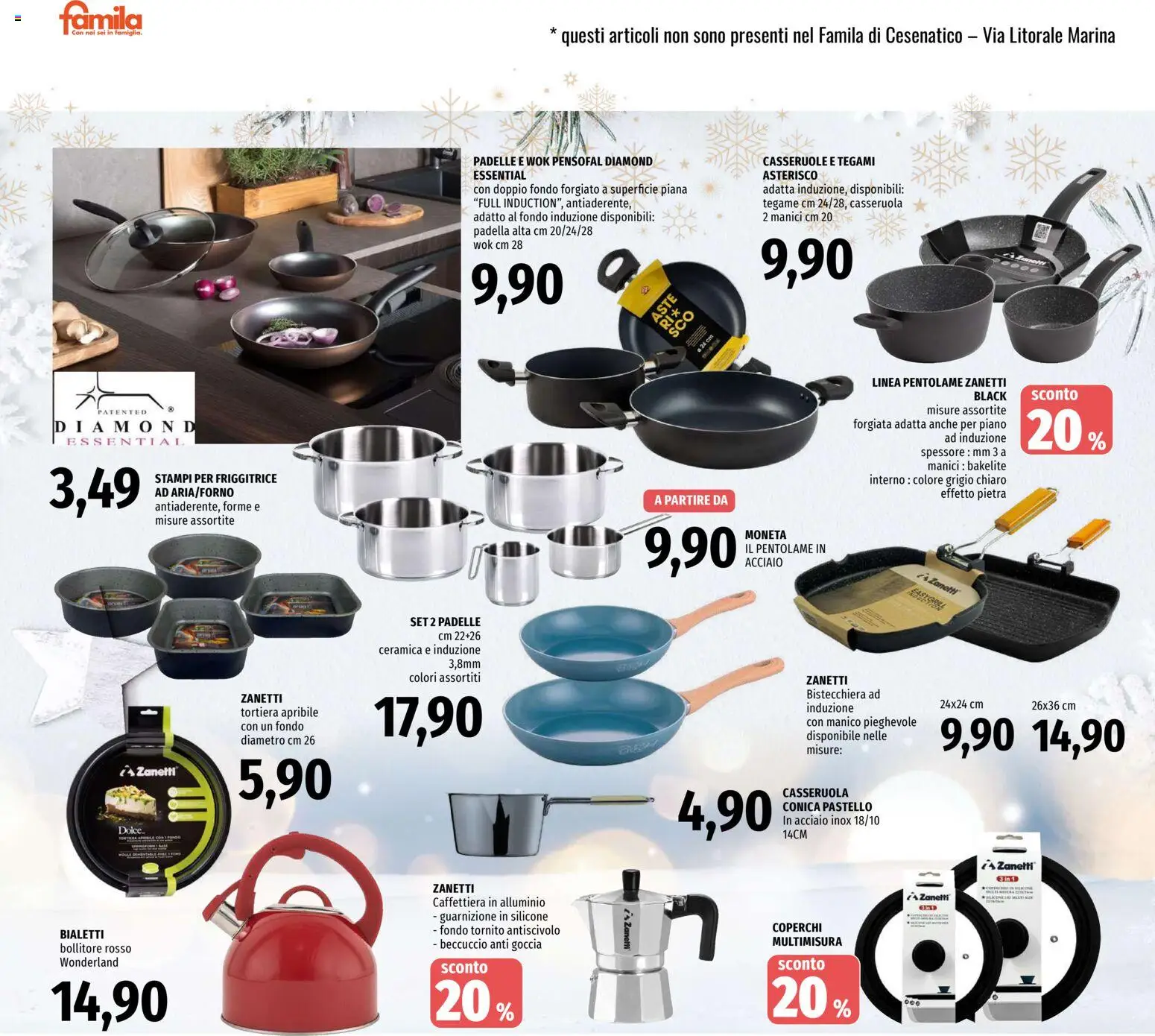 Volantino Famila del 28.12.2025 | Pagina: 26 | Prodotti: Caffettiera, Silicone, Casseruola, Alluminio