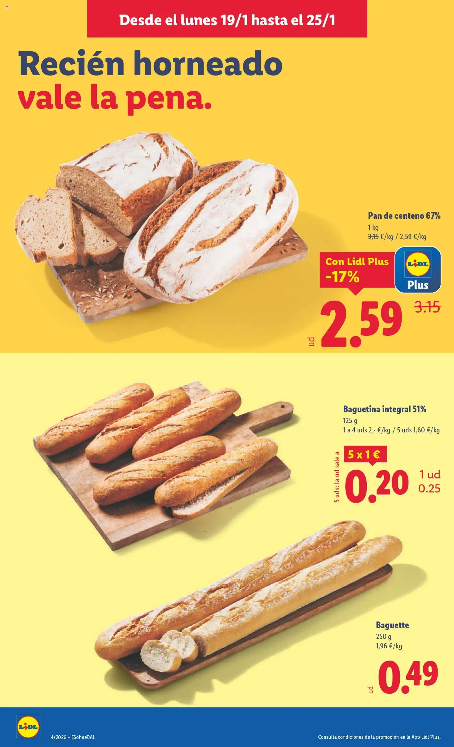Lidl folleto │ válido desde el 19.01.2026 | Página: 18 | Productos: Pan