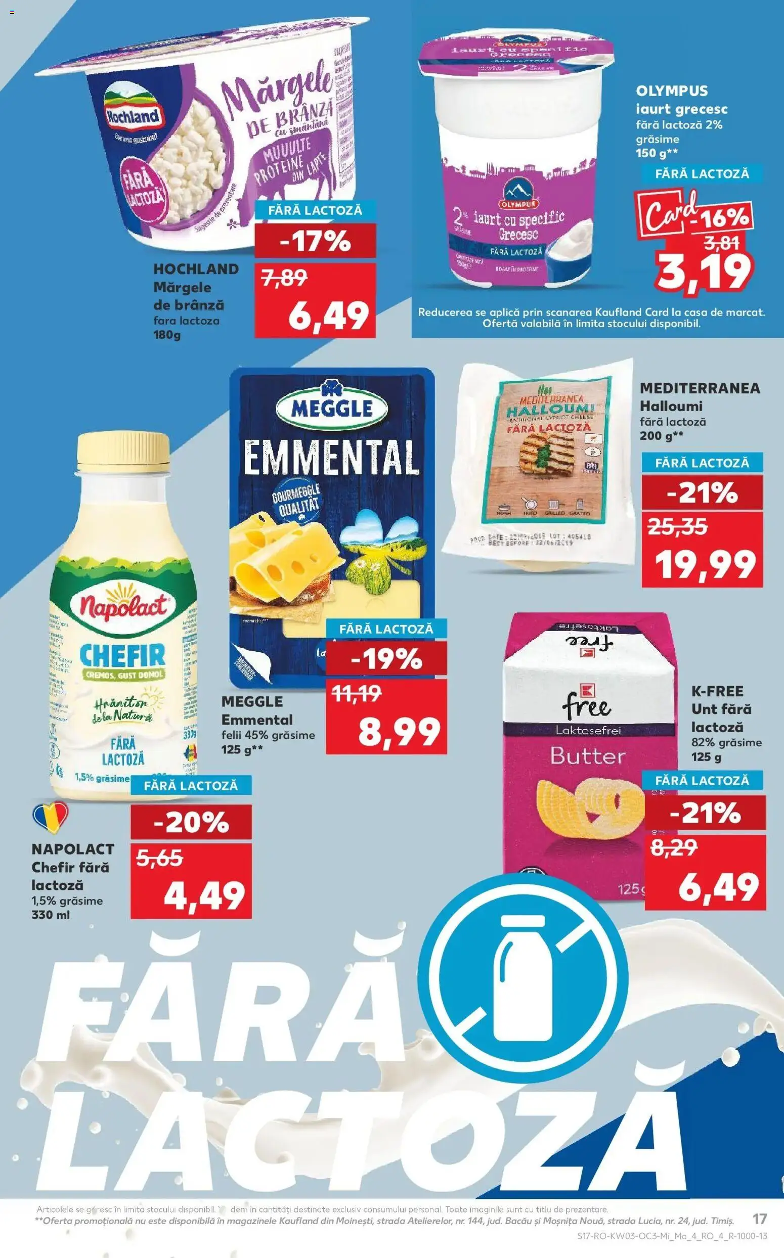 Noul catalog Kaufland – valabil de la 14.01.2026 | Pagină: 17 | Produse: Masaüstü kılıfı, Lapte, Brânză, Kefir