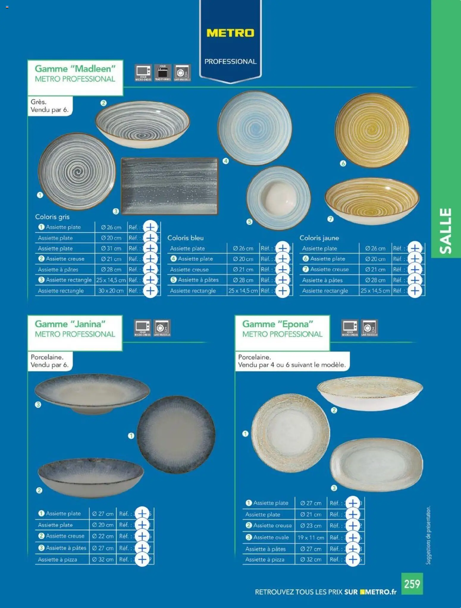 {H1} | Page: 259 | Produits: Pizza, Pâtes