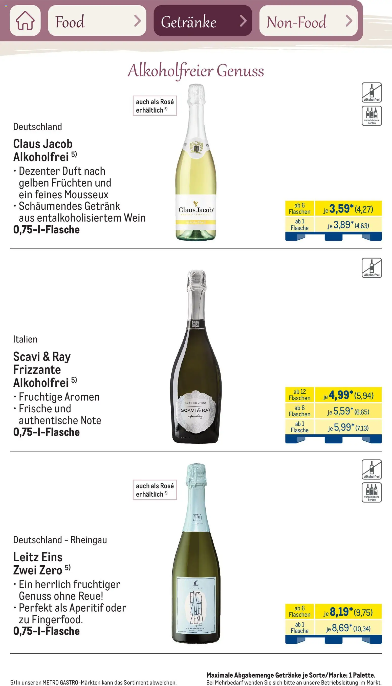 Metro Saisonkatalog Frühlingsgenuss – gültig ab 01.03.2026 | Seite: 49 | Produkte: Duft, Wein
