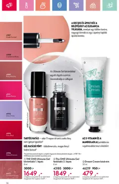 Oriflame akciós ujság - amely érvényes a következő dátumtól: 17.08.2025 | Oldal: 14 | Termékek: Fedőlakk, Körömlakk, Kézkrém