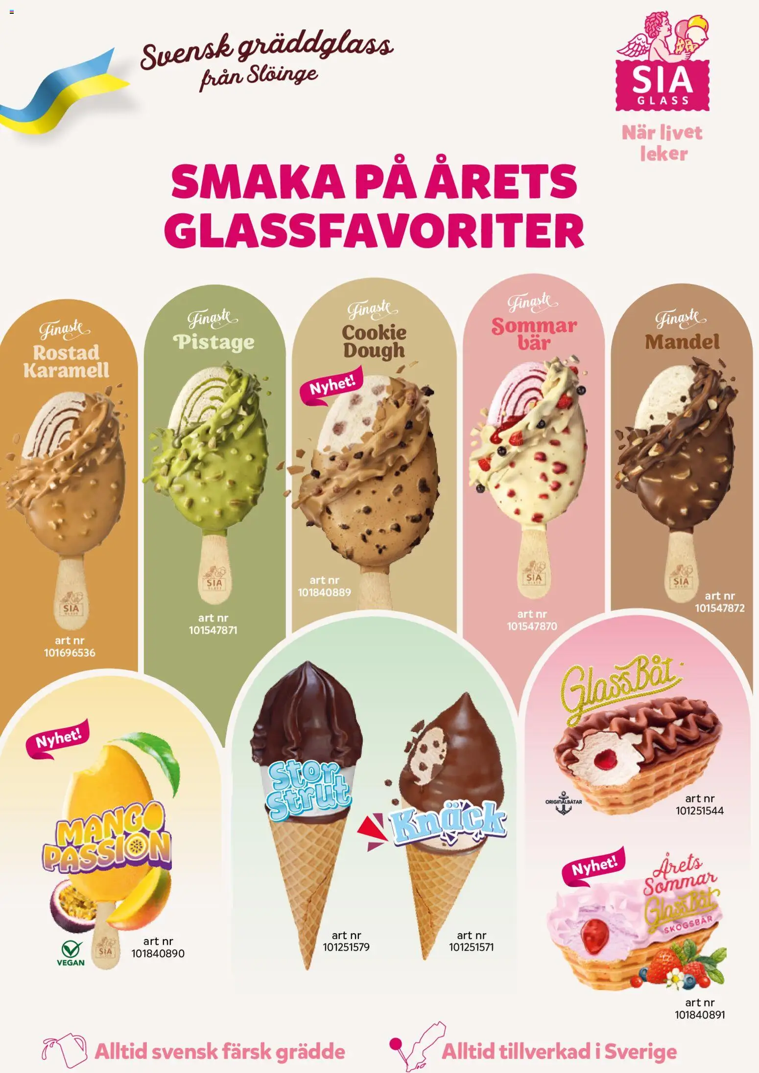 Hypermarkety reklamblad aktuell från 23.03.2026 | Sida: 10 | Produkter: Glass, Grädde