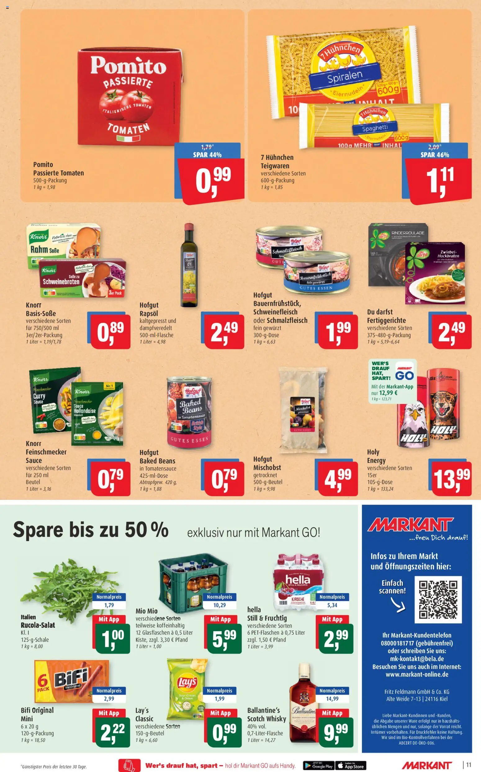 Markant Prospekt – gültig ab 02.03.2026 | Seite: 11 | Produkte: Whisky, Energy, Bifi, Fertiggerichte